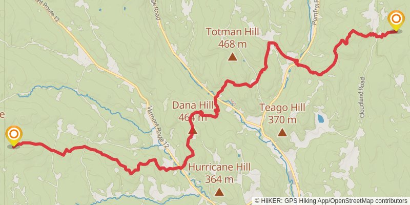 Appalachian Trail stage 168 Map