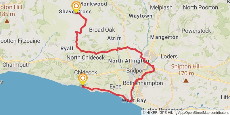 Monarch's Way stage 32 Map