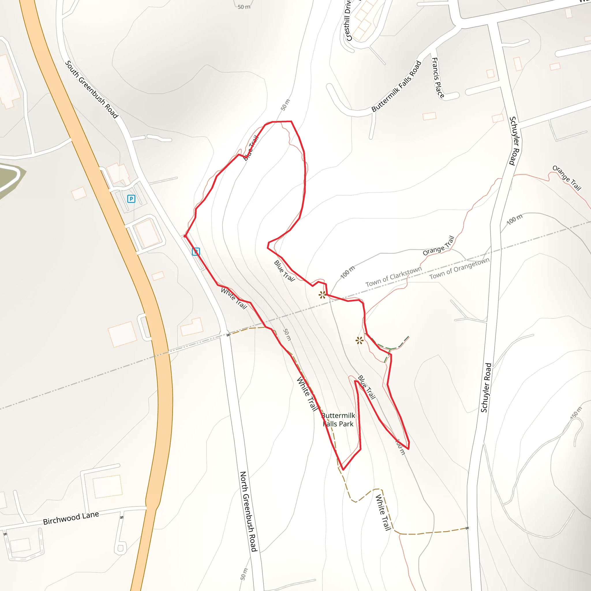 Buttermilk Falls County Park mobile static map