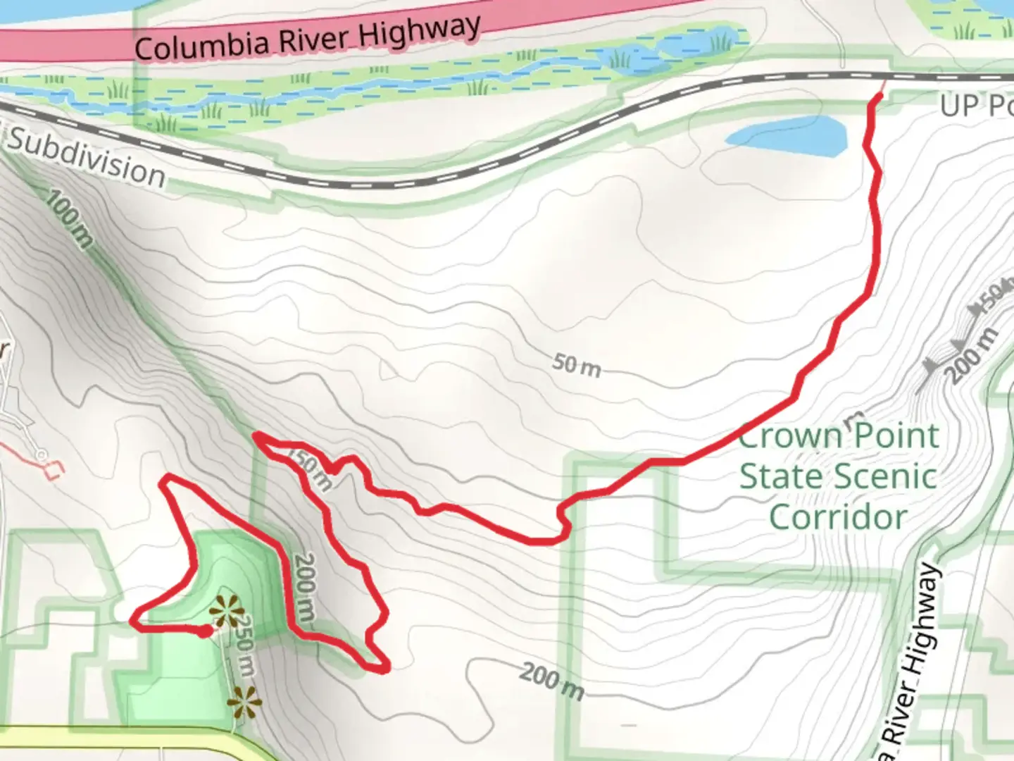 An image depicting the trail Water Line Road Trail and its surrounding area.