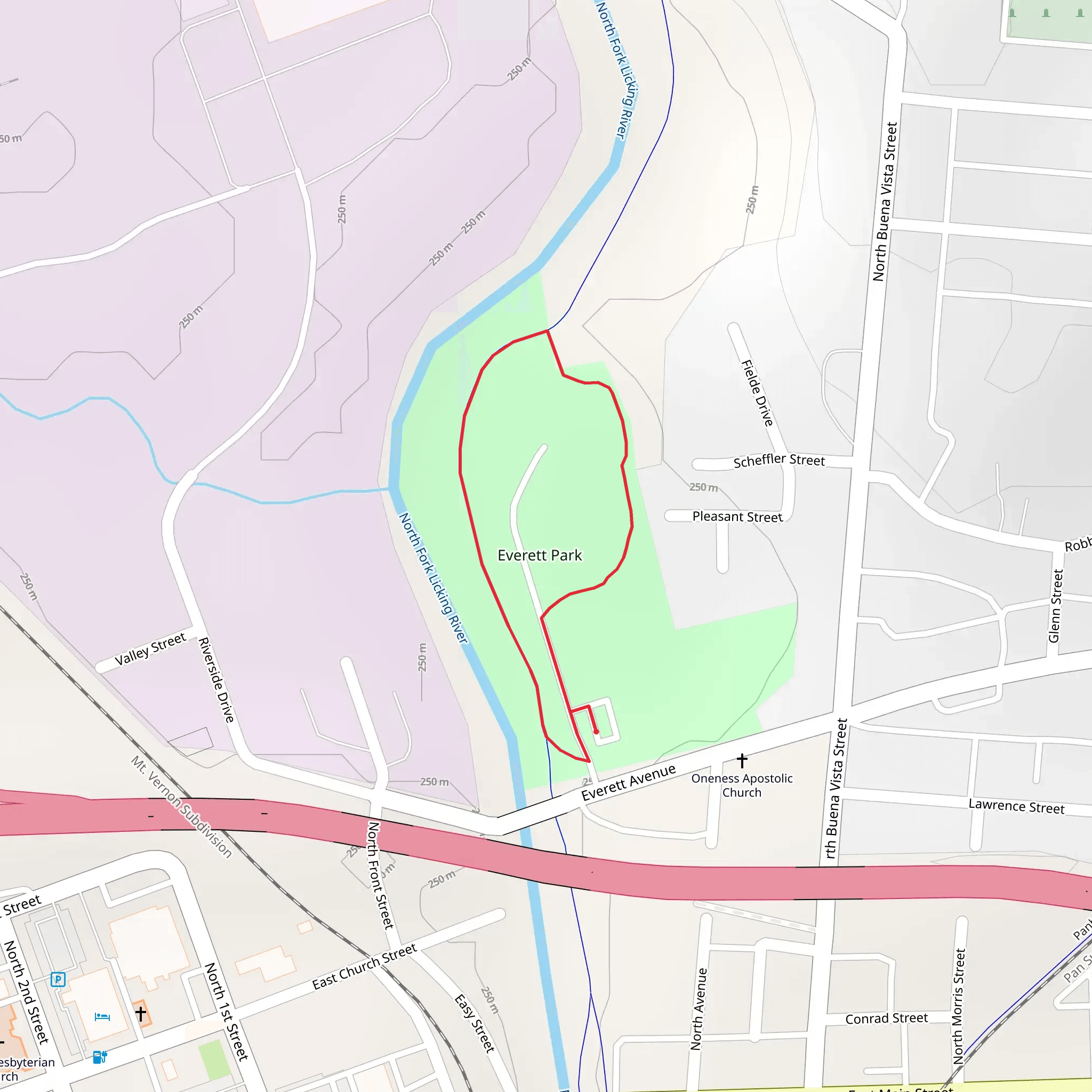 Everett Park Loop mobile static map