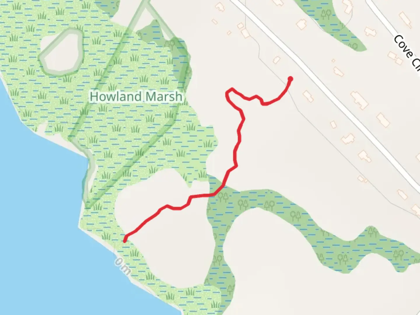 An image depicting the trail Point Road Out and Back and its surrounding area.