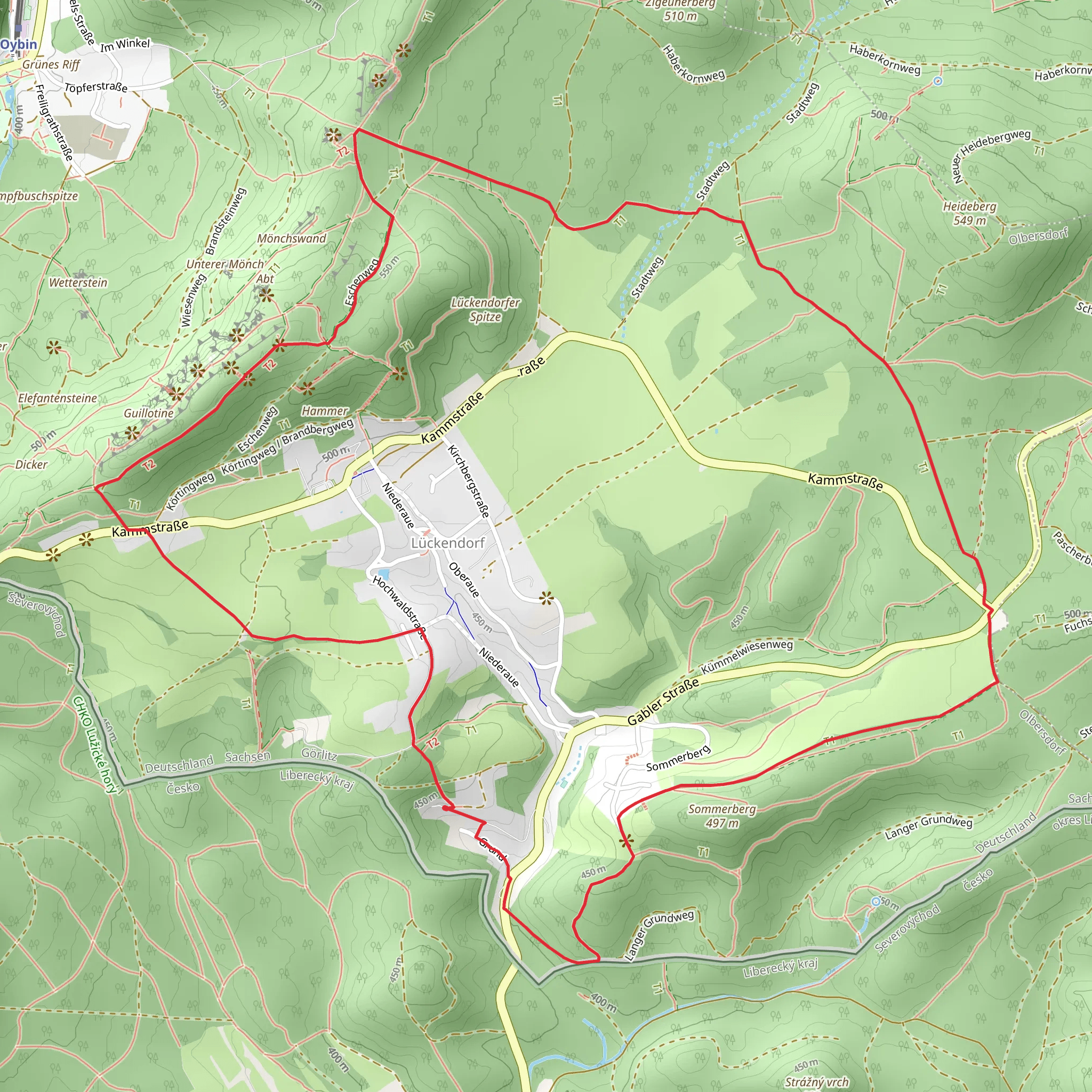 Lückendorf Rundweg mobile static map