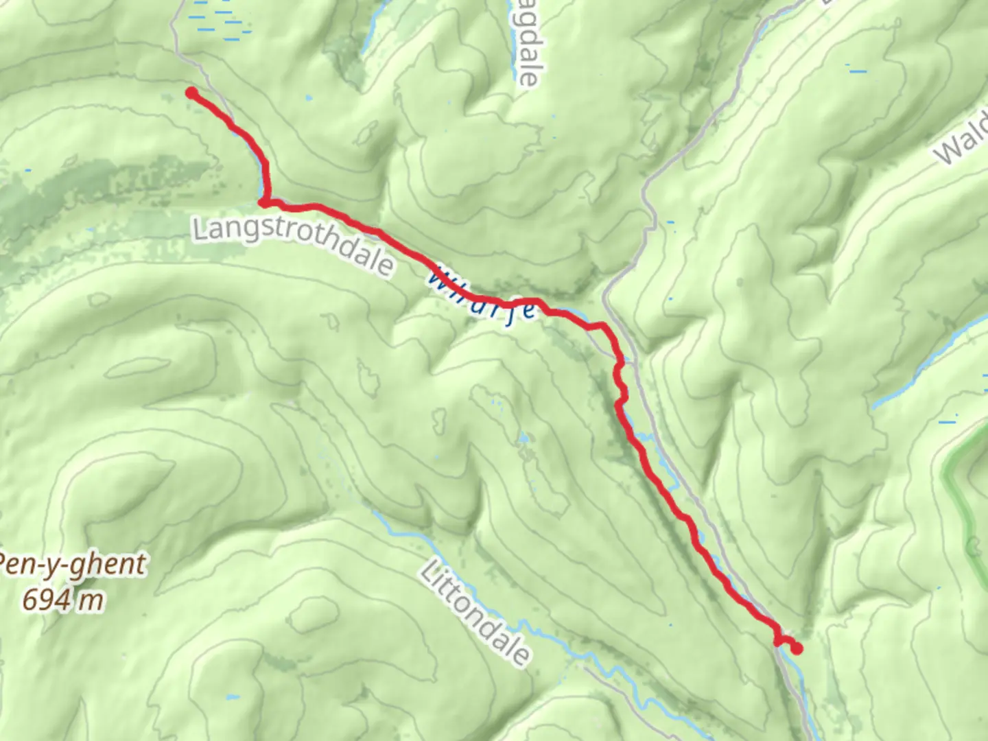 An image depicting the trail Dales Way day 3 and its surrounding area.