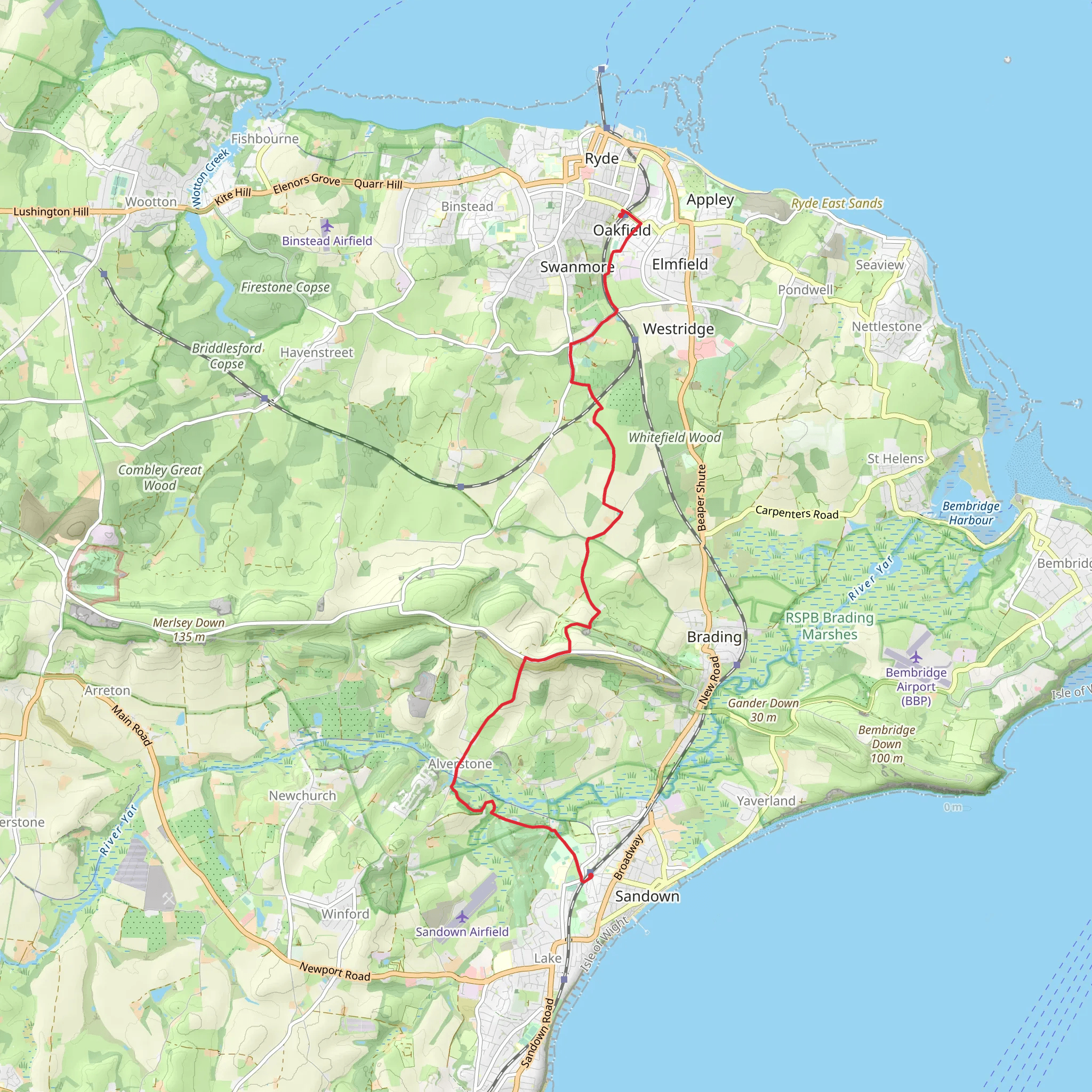 Nunwell Trail mobile static map