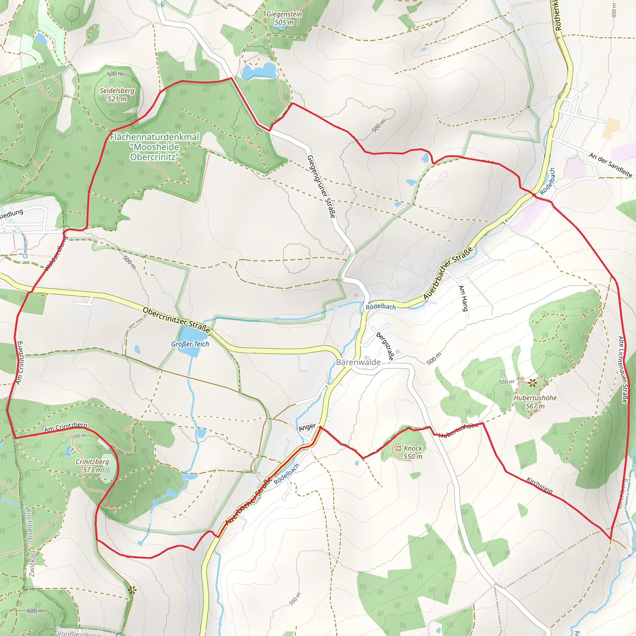 Bärenwalder Rundweg Loop mobile static map