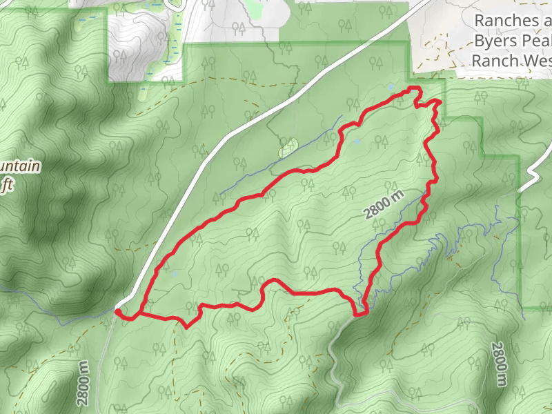 Leland Creek Road - Zoom - Flume Loop