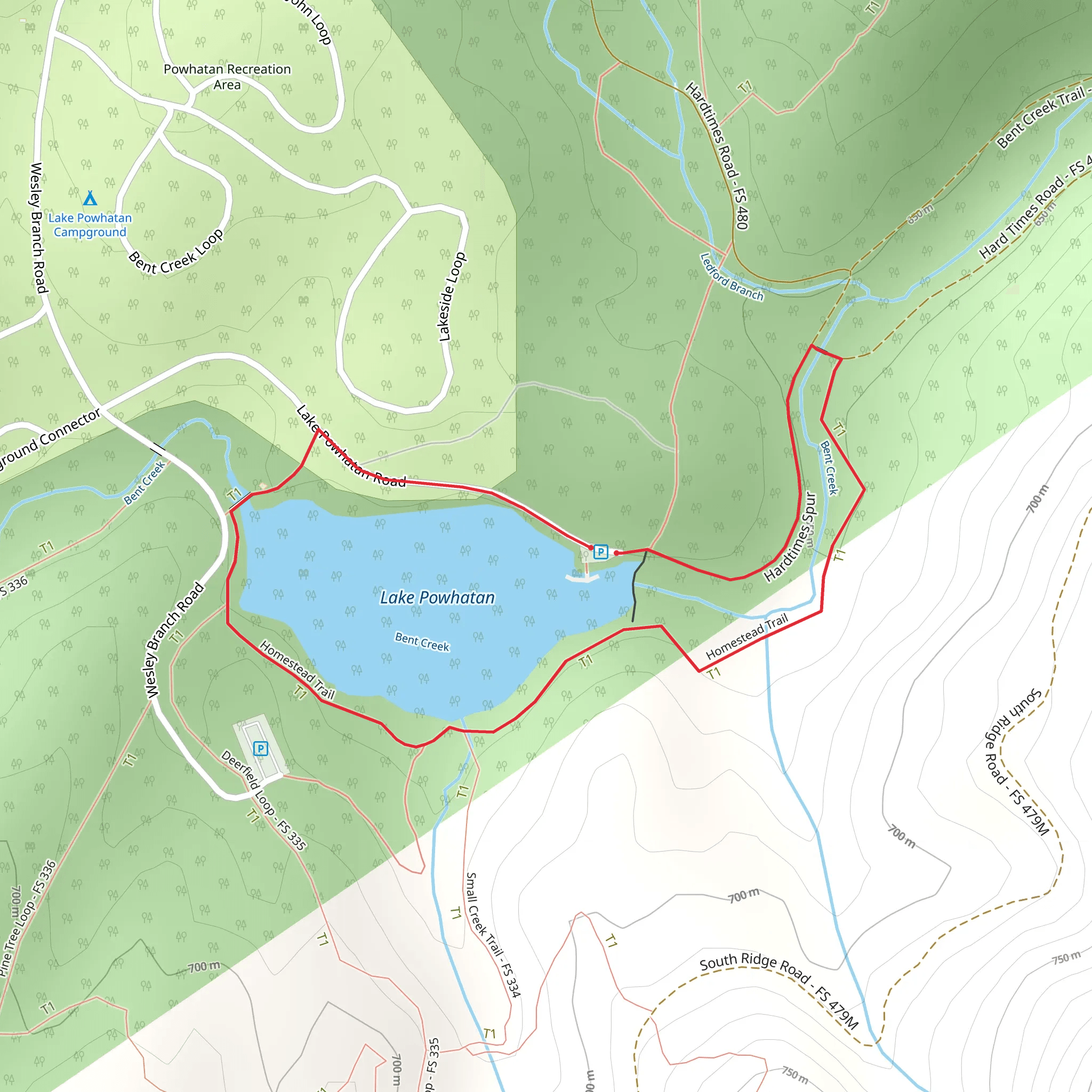 Homestead Trail mobile static map