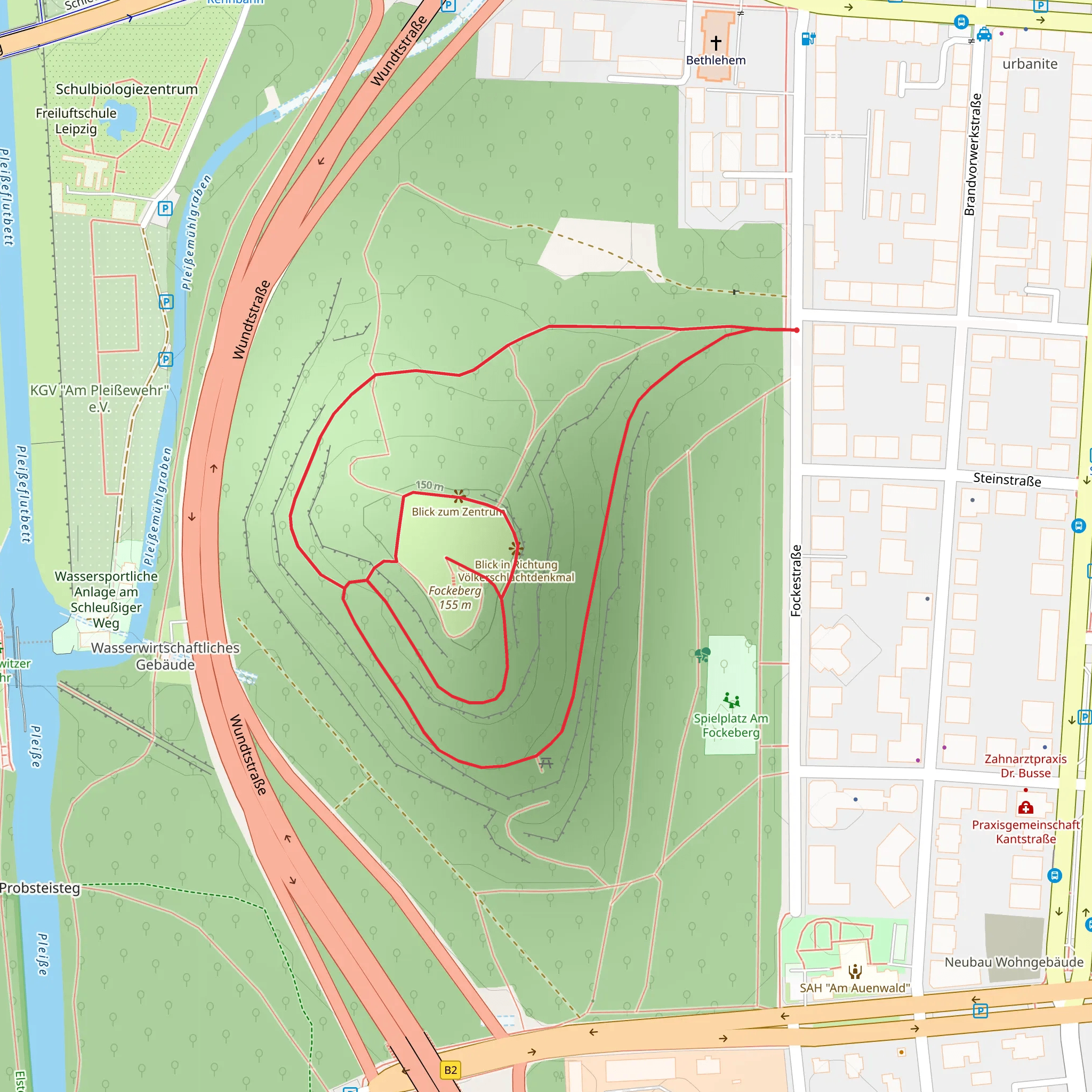 Fockeberg and Blick Zum Zentrum Loop mobile static map