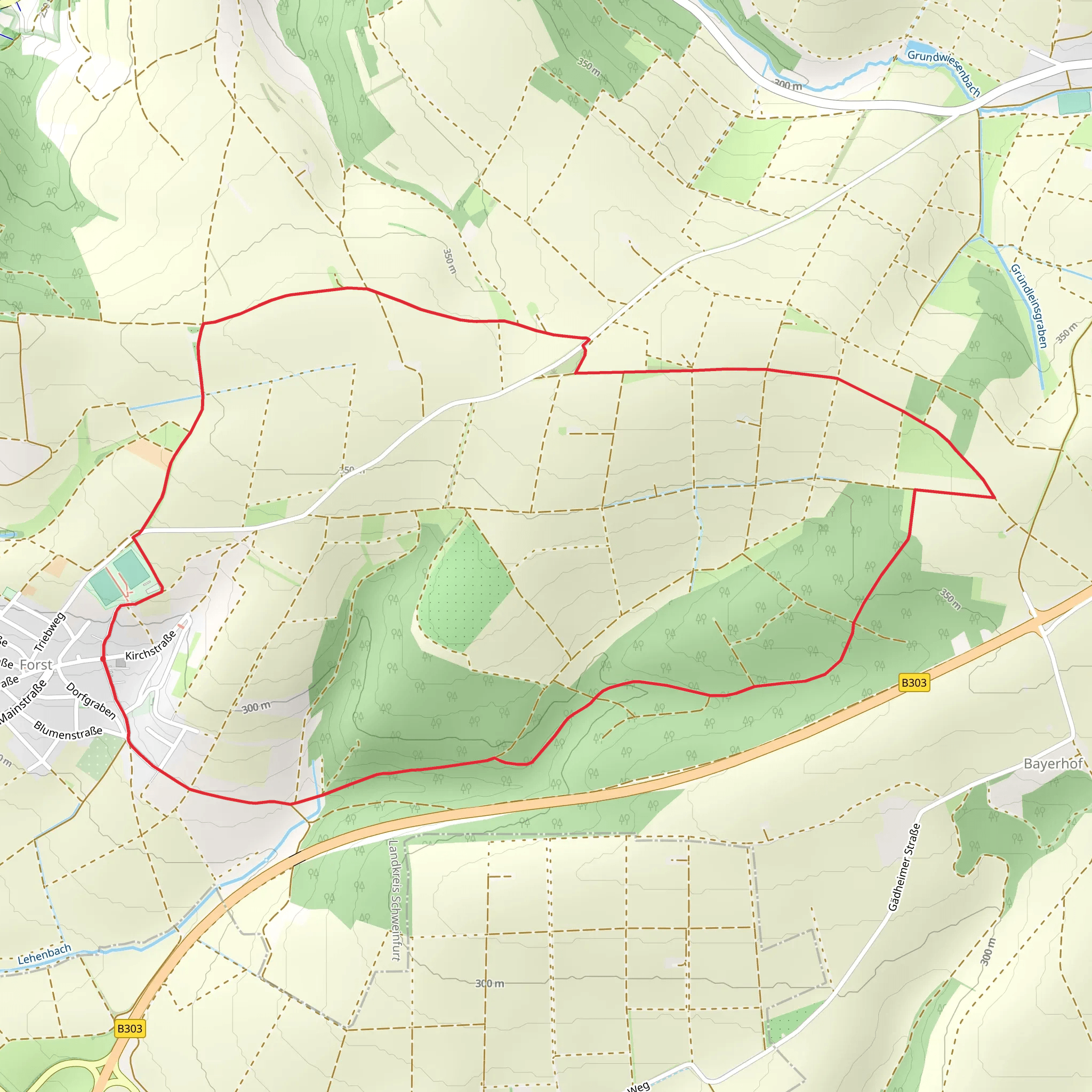 Windkraftweg Forst mobile static map