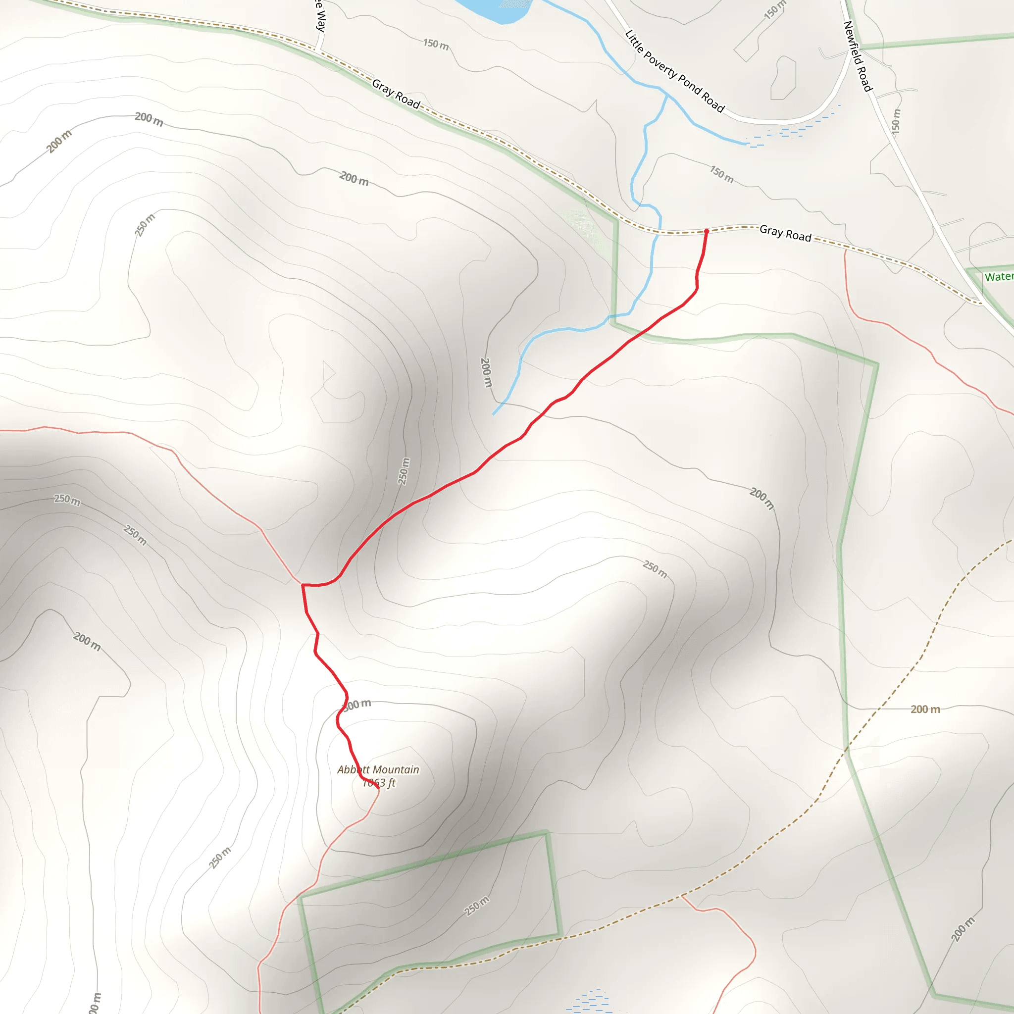 Abbott Mountain from Gray Road mobile static map