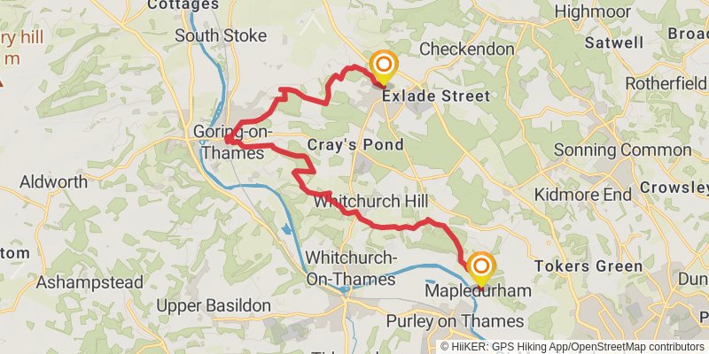 Westwood Manor to Ewelme via Chiltern Way stage 2 Map