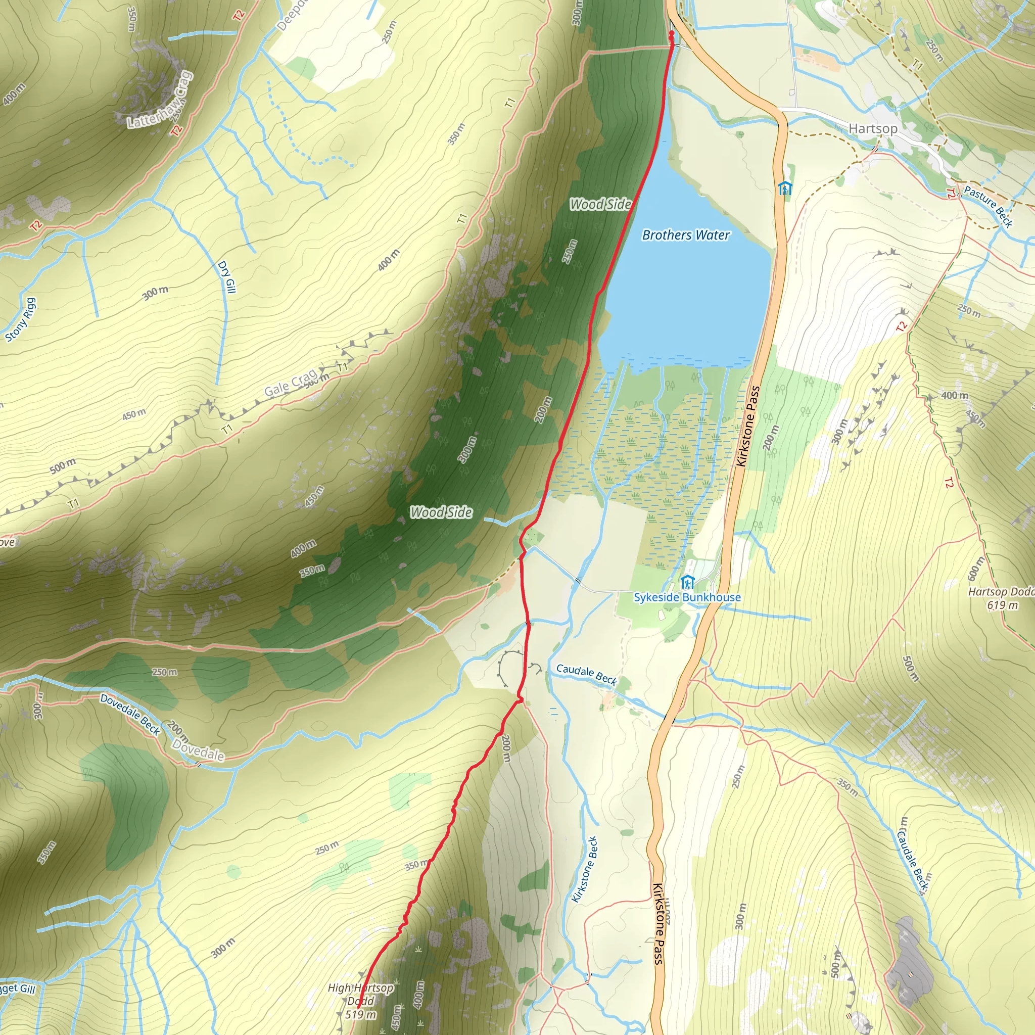High Hartsop Dodd mobile static map