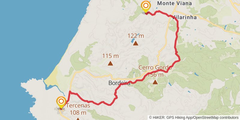 Rota Vincentina stage 9 Map
