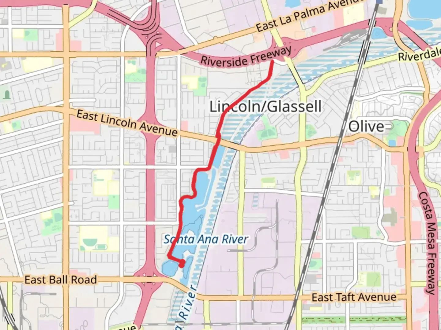 An image depicting the trail Anaheim Coves Trail and its surrounding area.