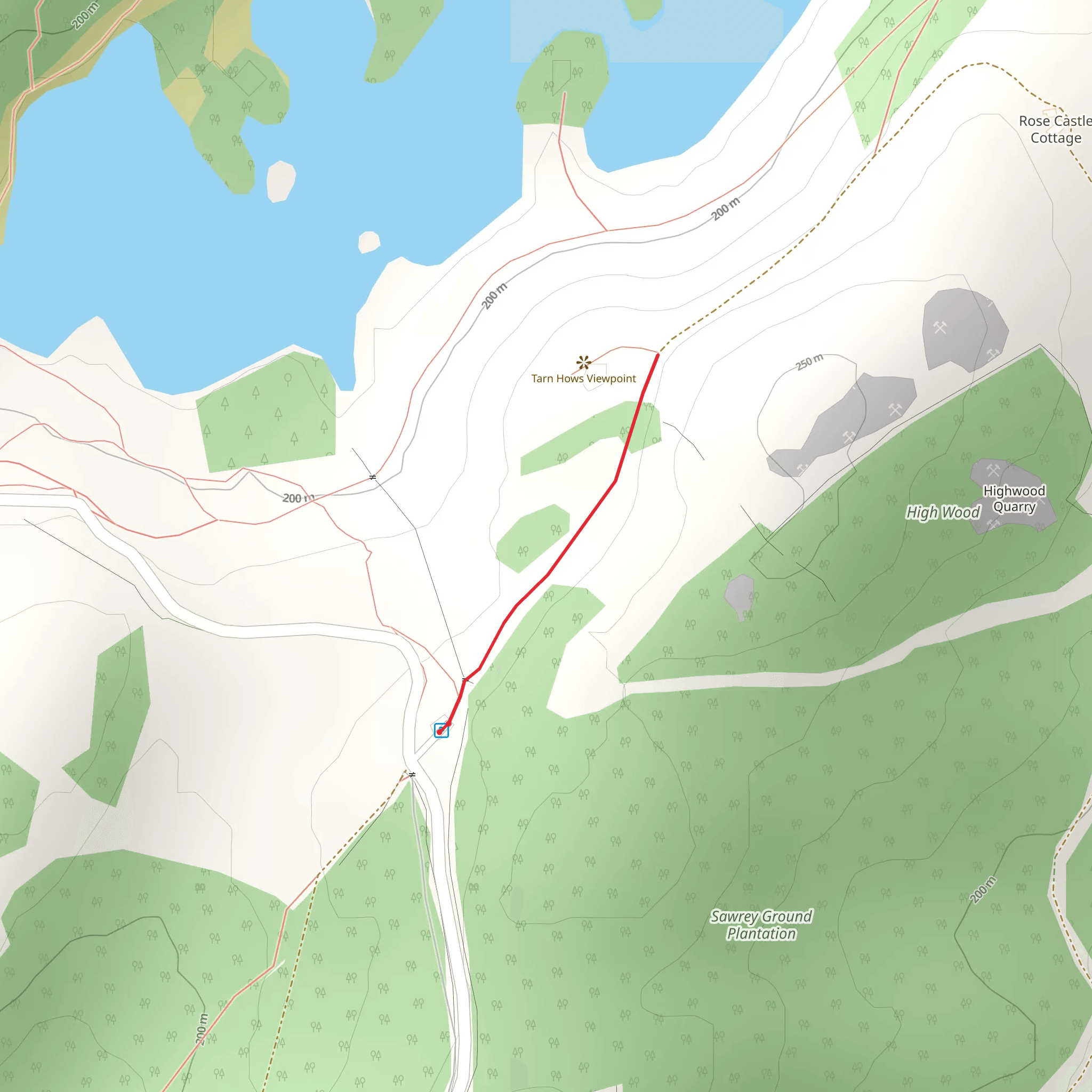 Tarn Hows View Point Walk mobile static map