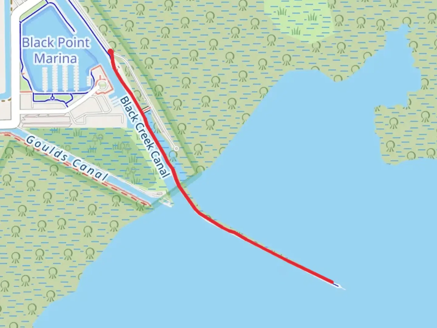 An image depicting the trail Black Creek Canal and its surrounding area.