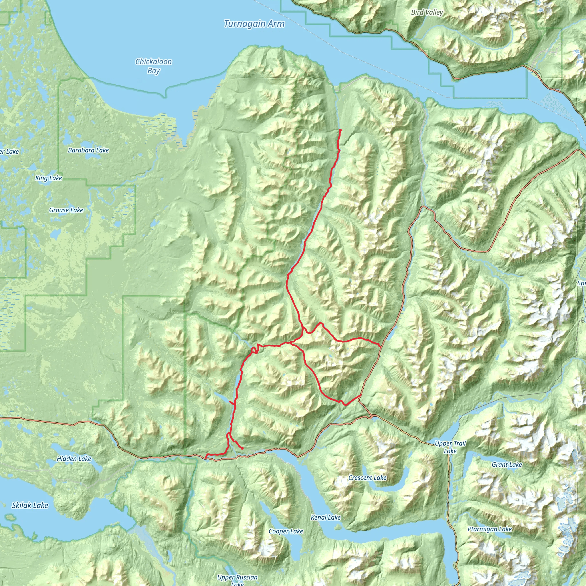Resurrection Pass Trail mobile static map