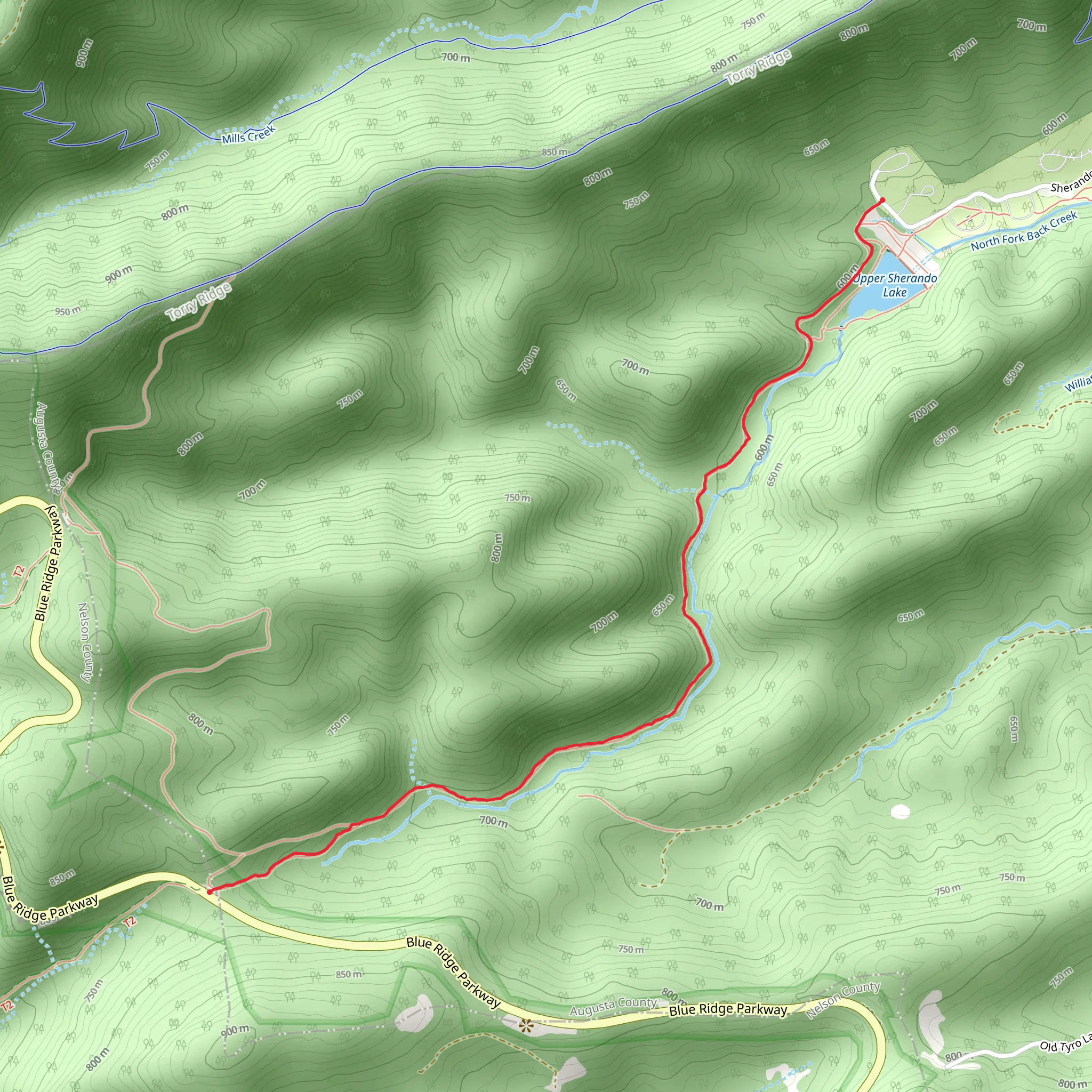 White Rock Gap Trail mobile static map
