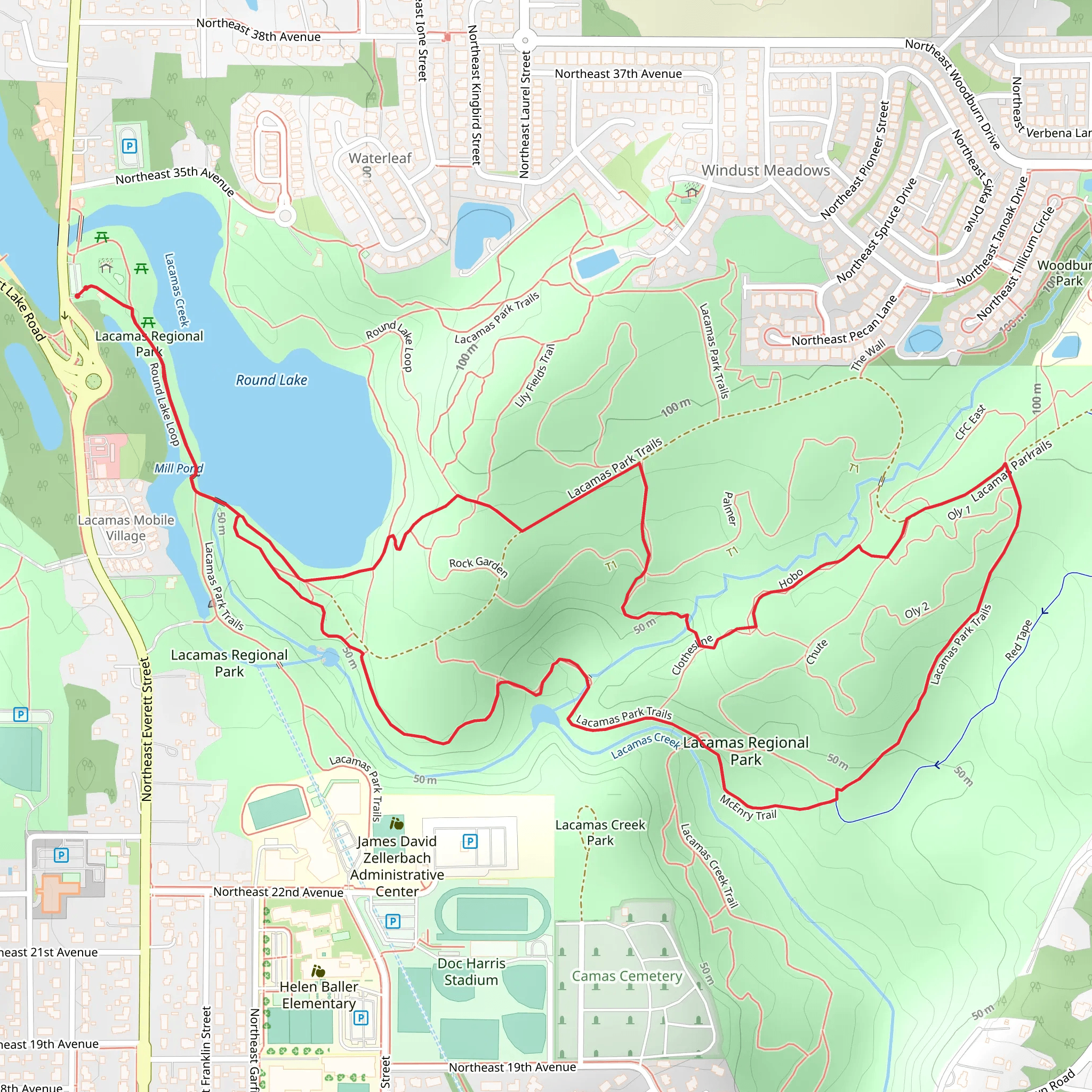 Lake to Lake Trail mobile static map
