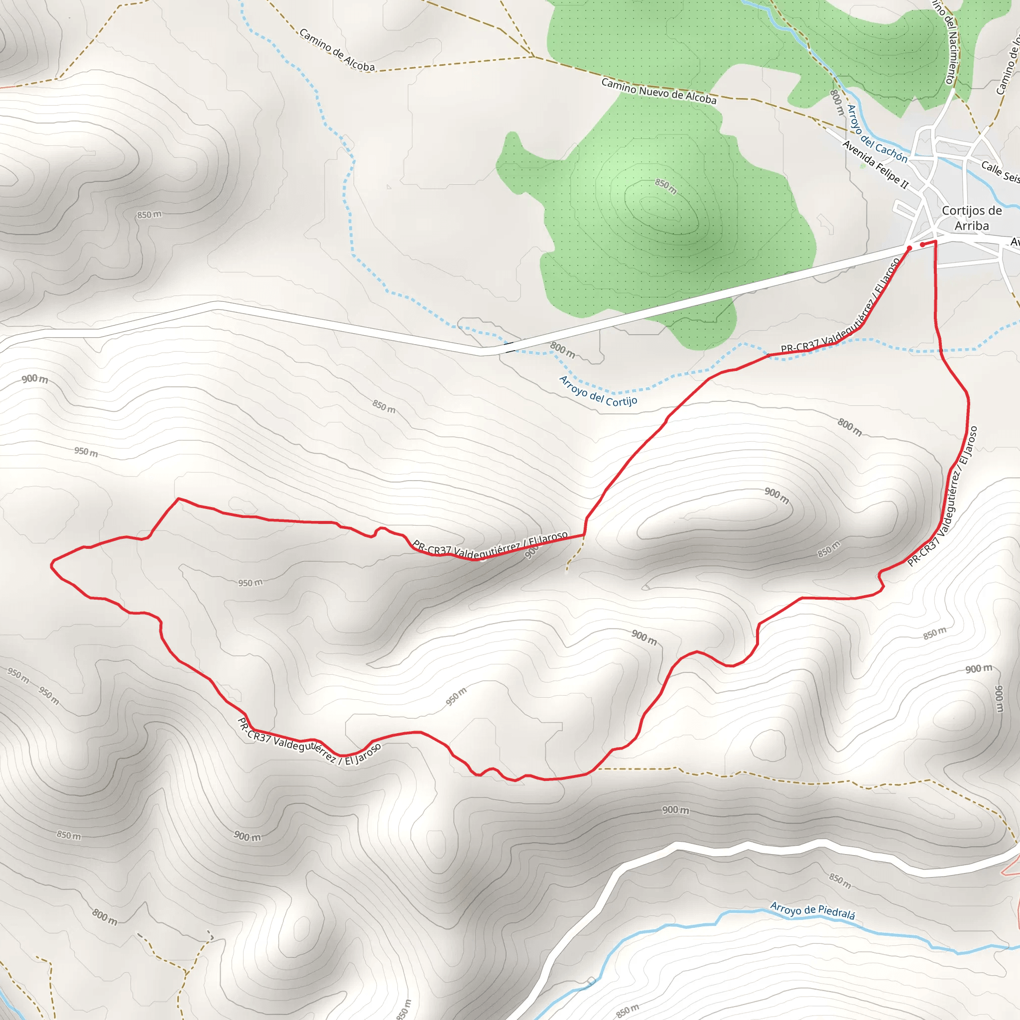 Valdegutierrez - El Jaroso PR CR 37 mobile static map