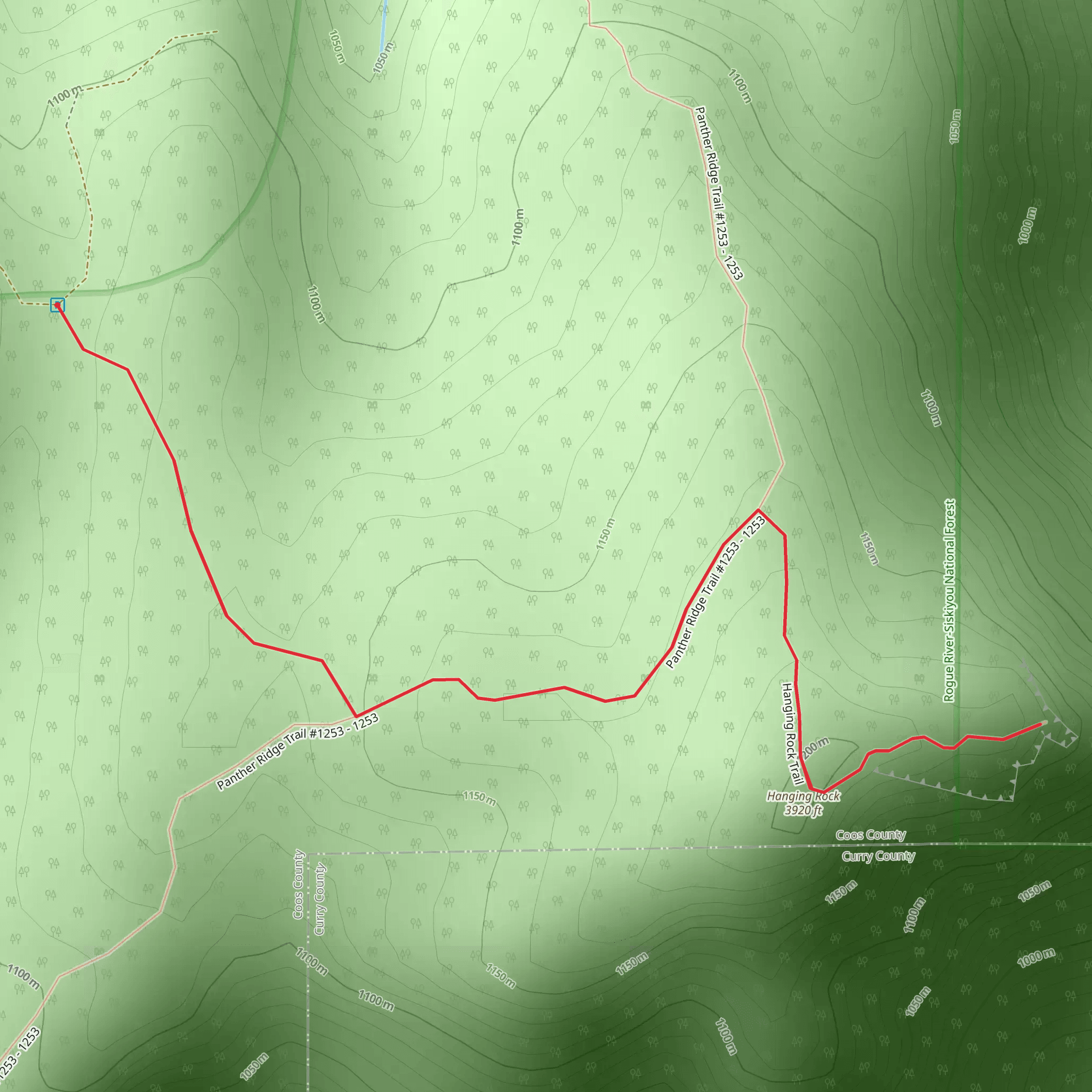 Hanging Rock Trail mobile static map