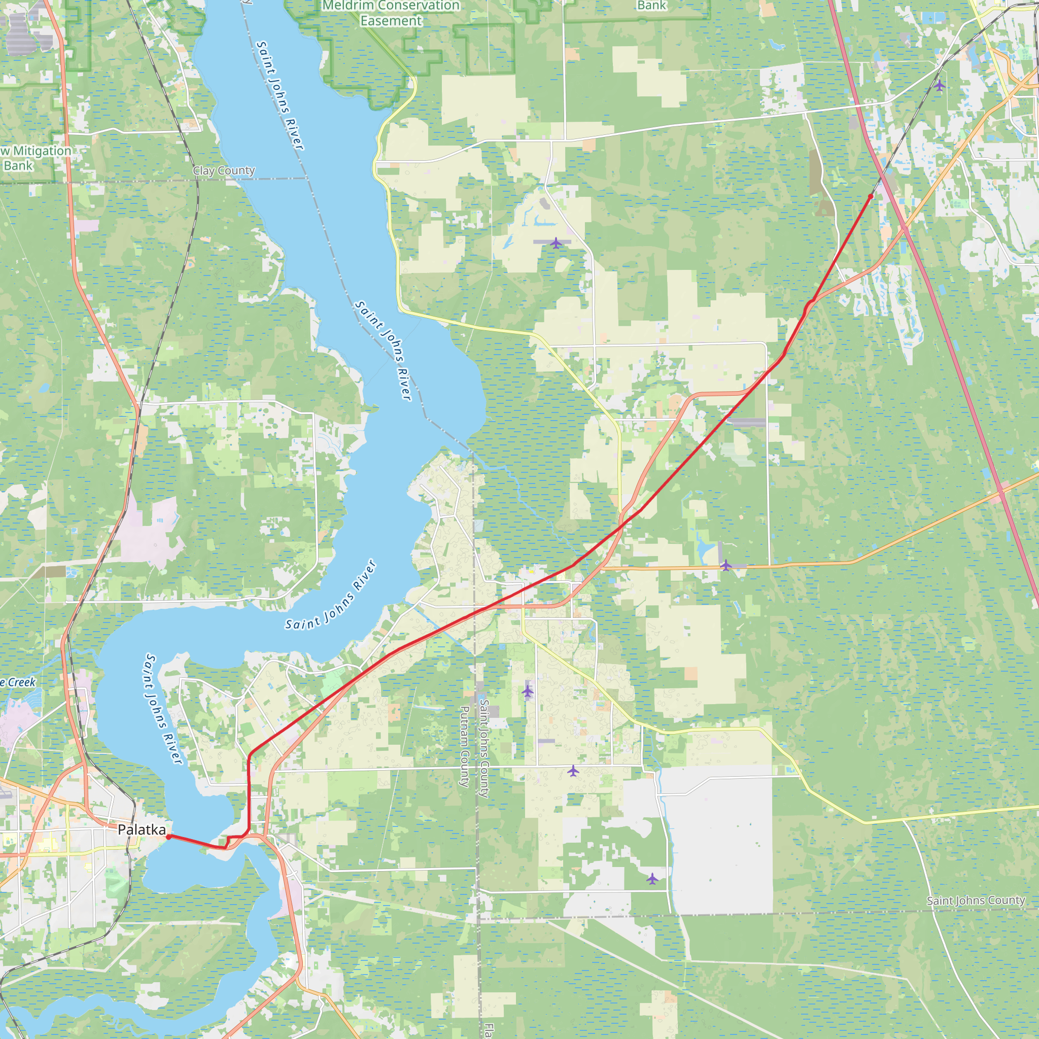 Palatka-to-Saint-Augustine State Trail - Memorial Bridge mobile static map