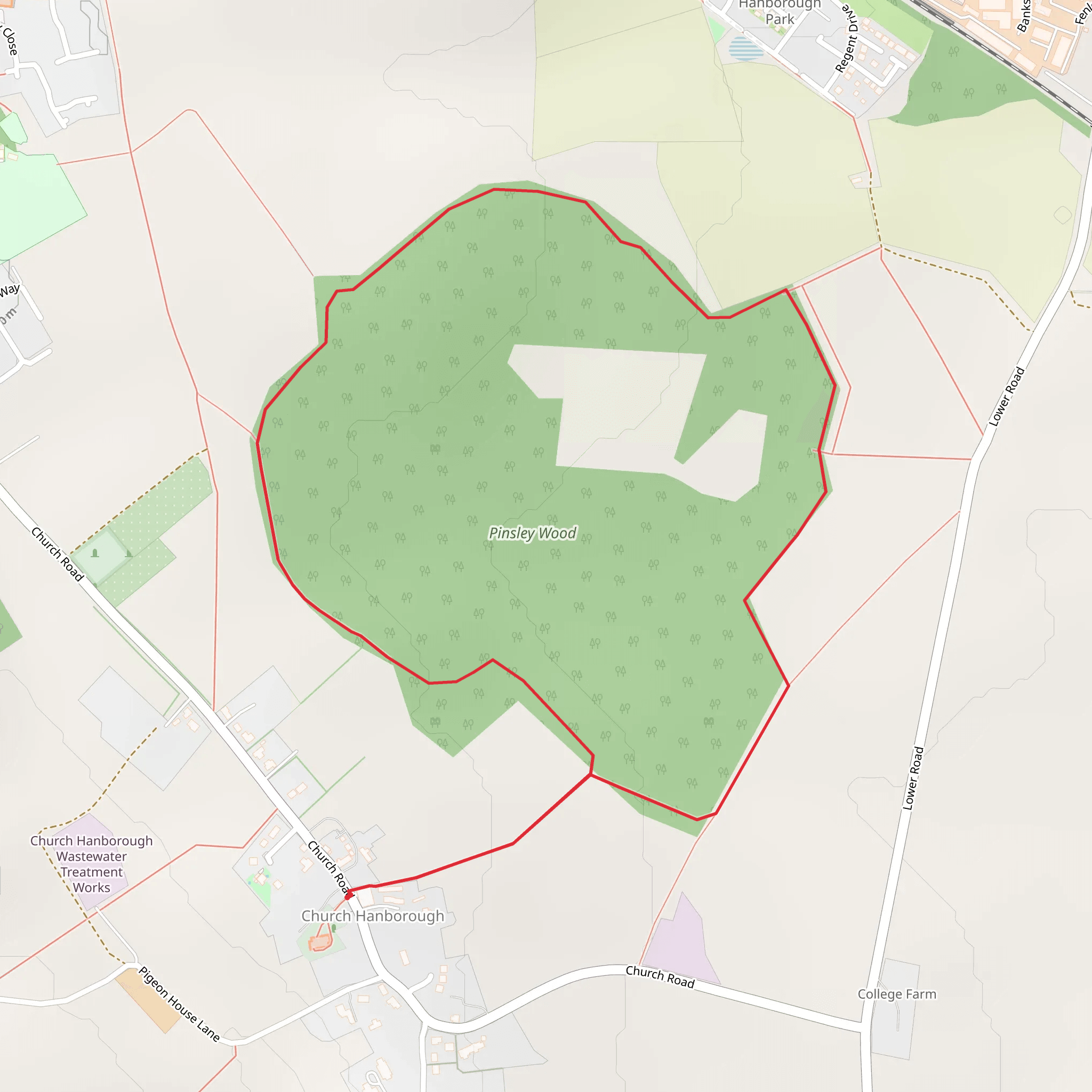 Pinsley Wood Loop mobile static map