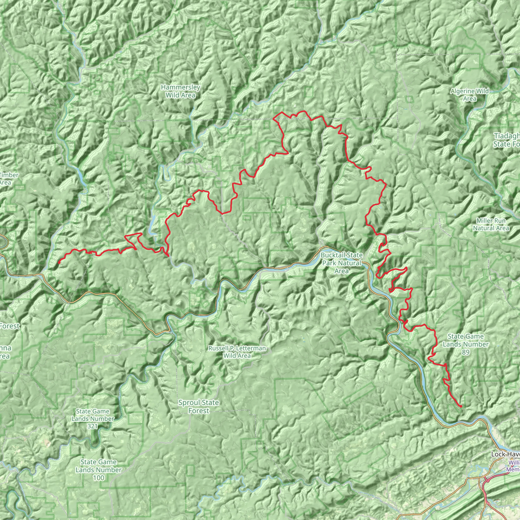 Donut Hole Trail mobile static map
