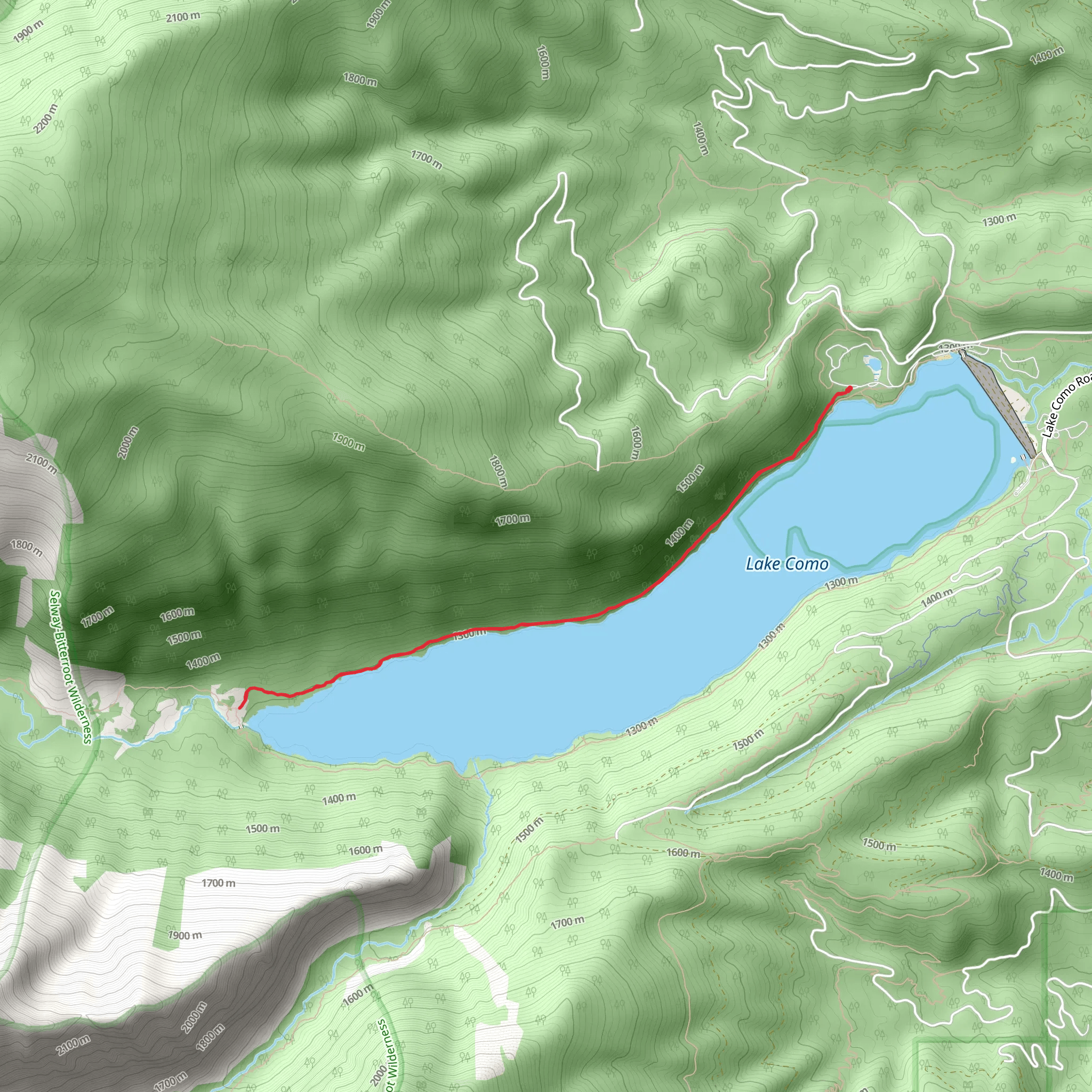 Como Lake Trail mobile static map