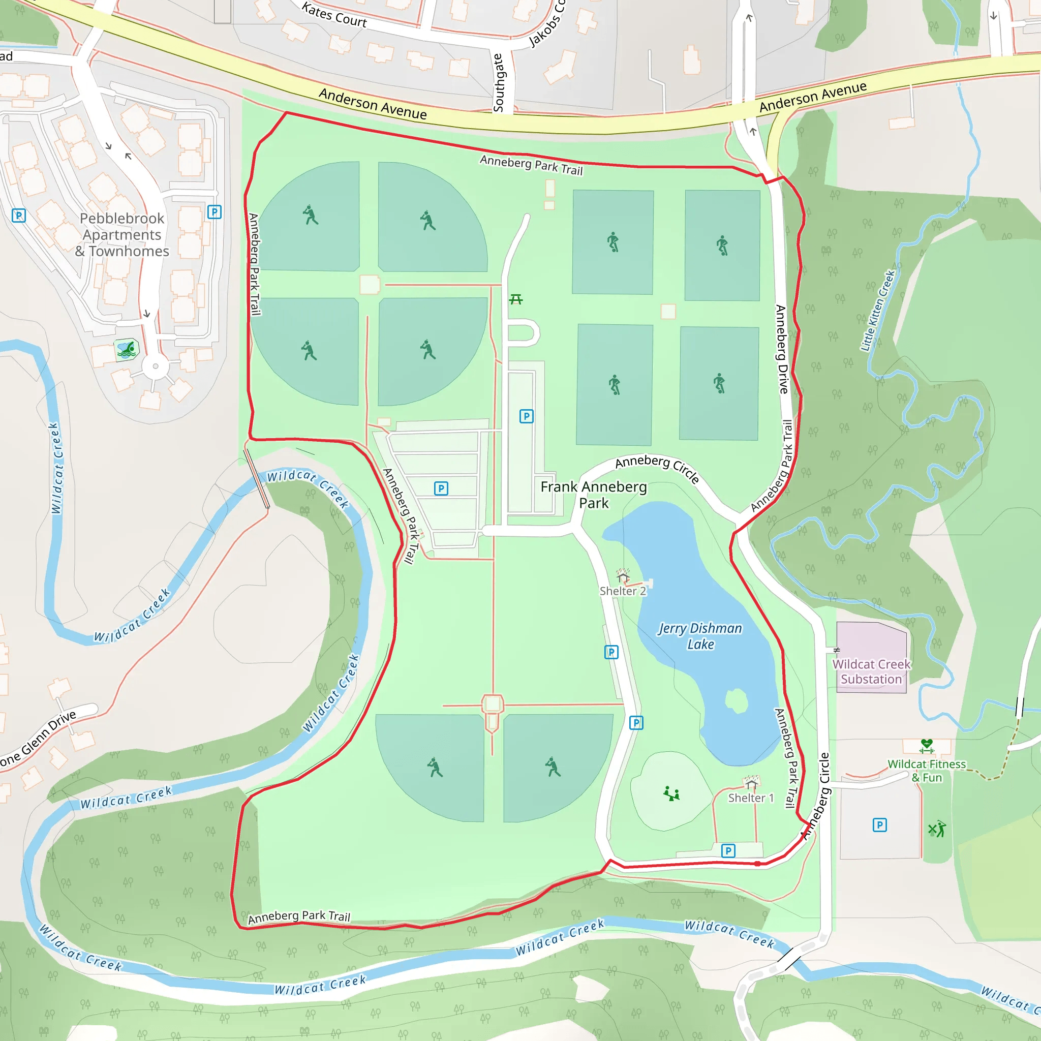 Anneberg Park Loop Trail mobile static map