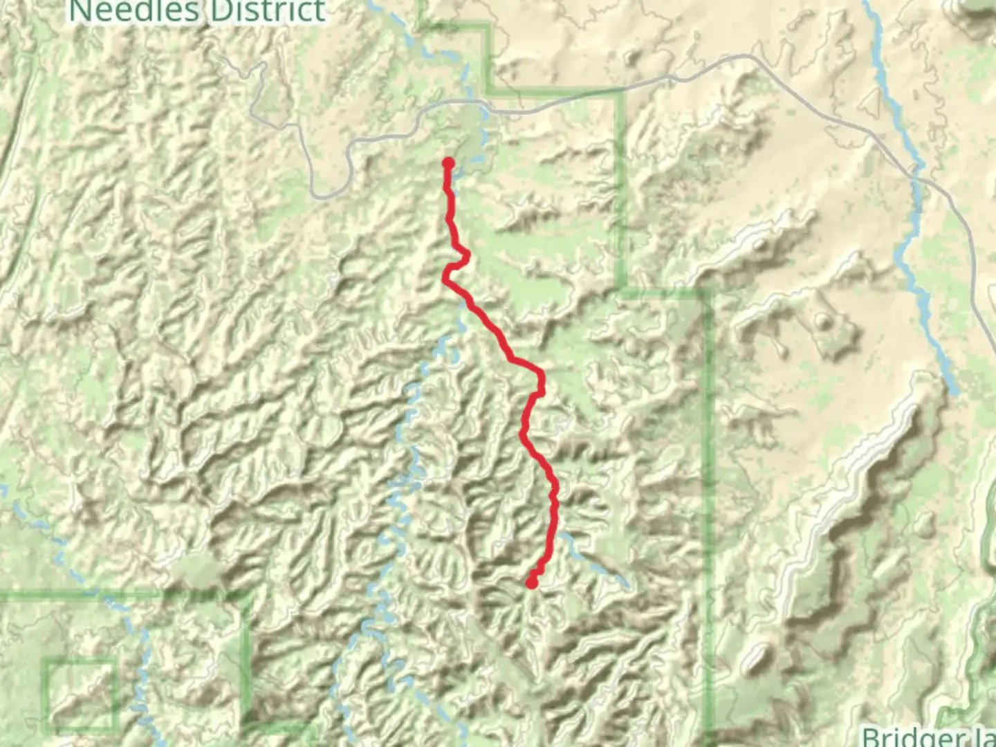 An image depicting the trail Walk along Horse Canyon and its surrounding area.