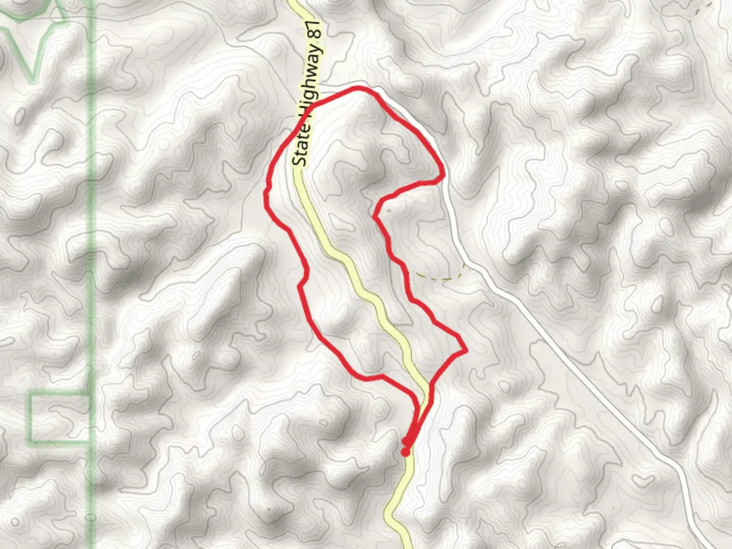 An image depicting the trail Centennial Trail and Parker Canyon Loop and its surrounding area.