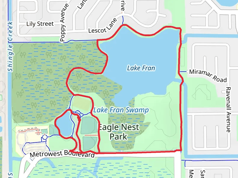 Lake Fran and Eagle Nest Park Loop