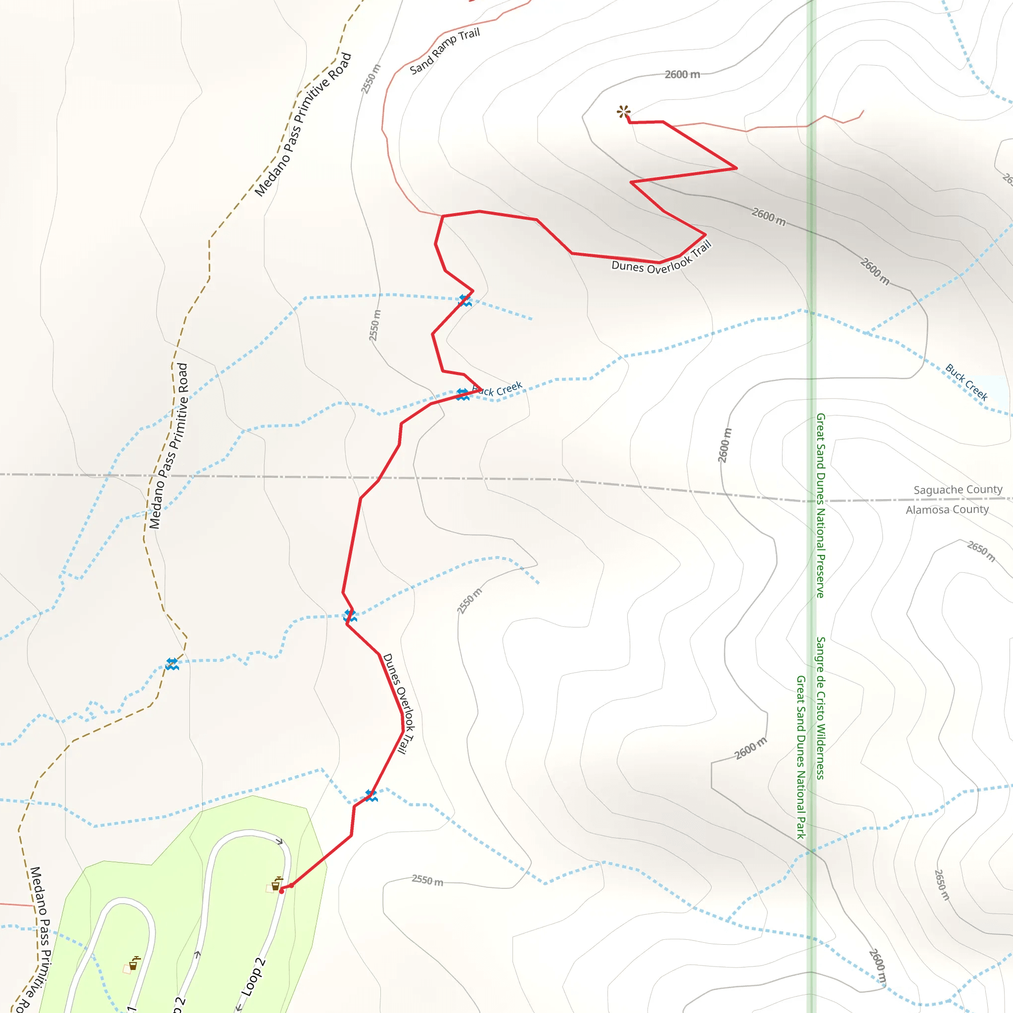 Dunes Overlook Trail mobile static map