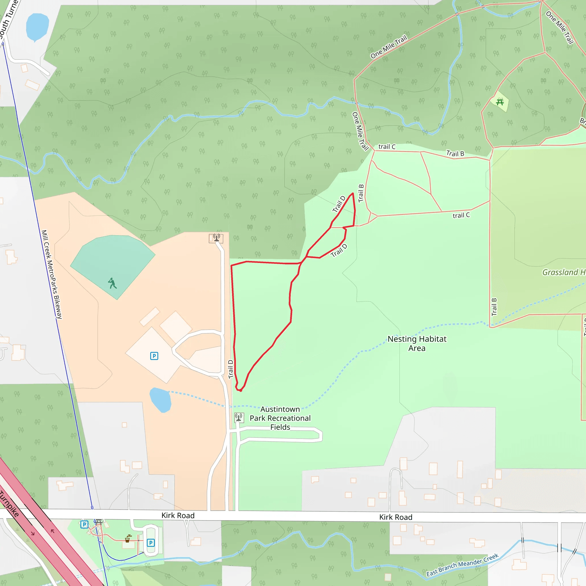 Trail D Loop mobile static map