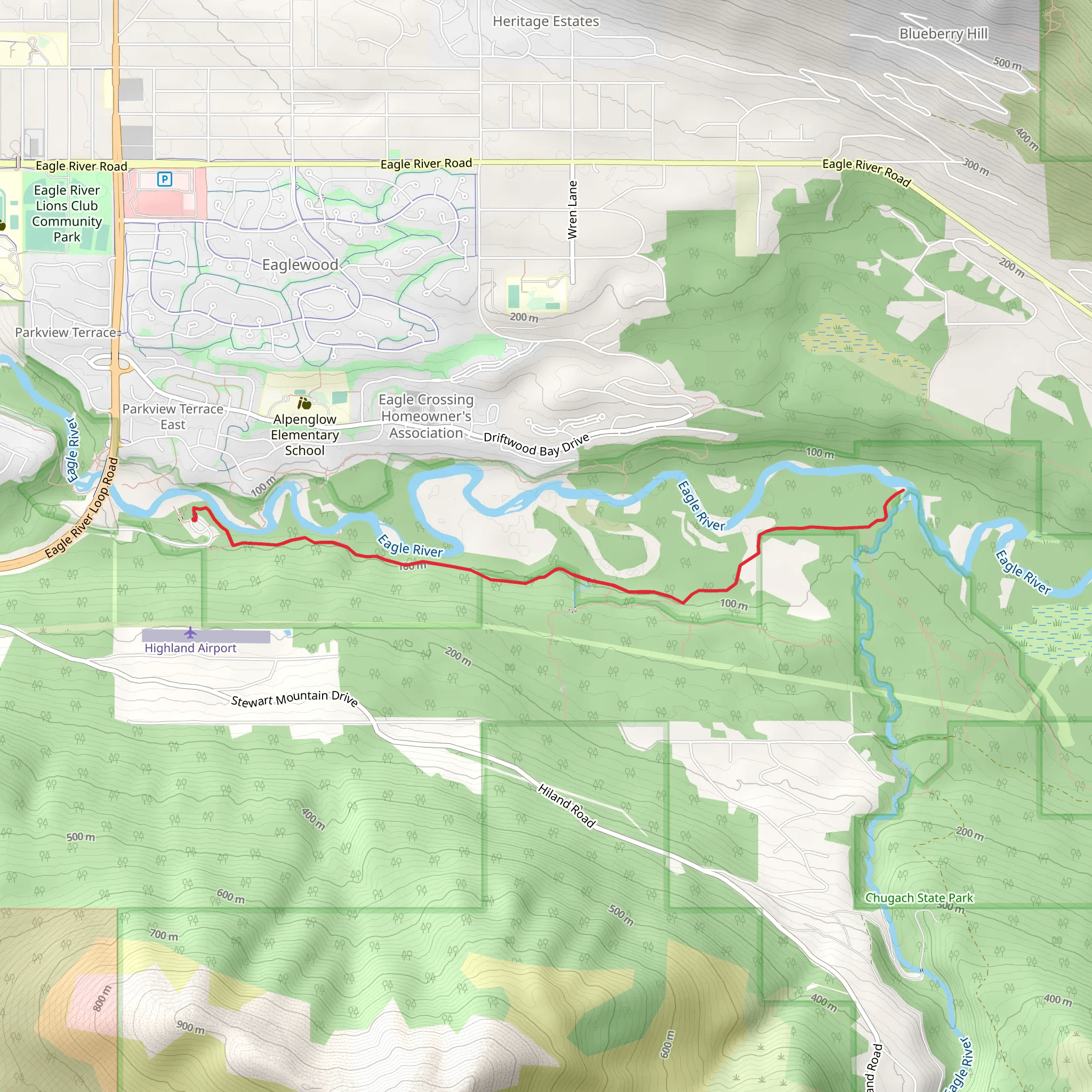 Eagle River Greenbelt Trail mobile static map