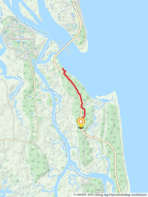 Nassau Sound via Timucuan Trail mobile static map