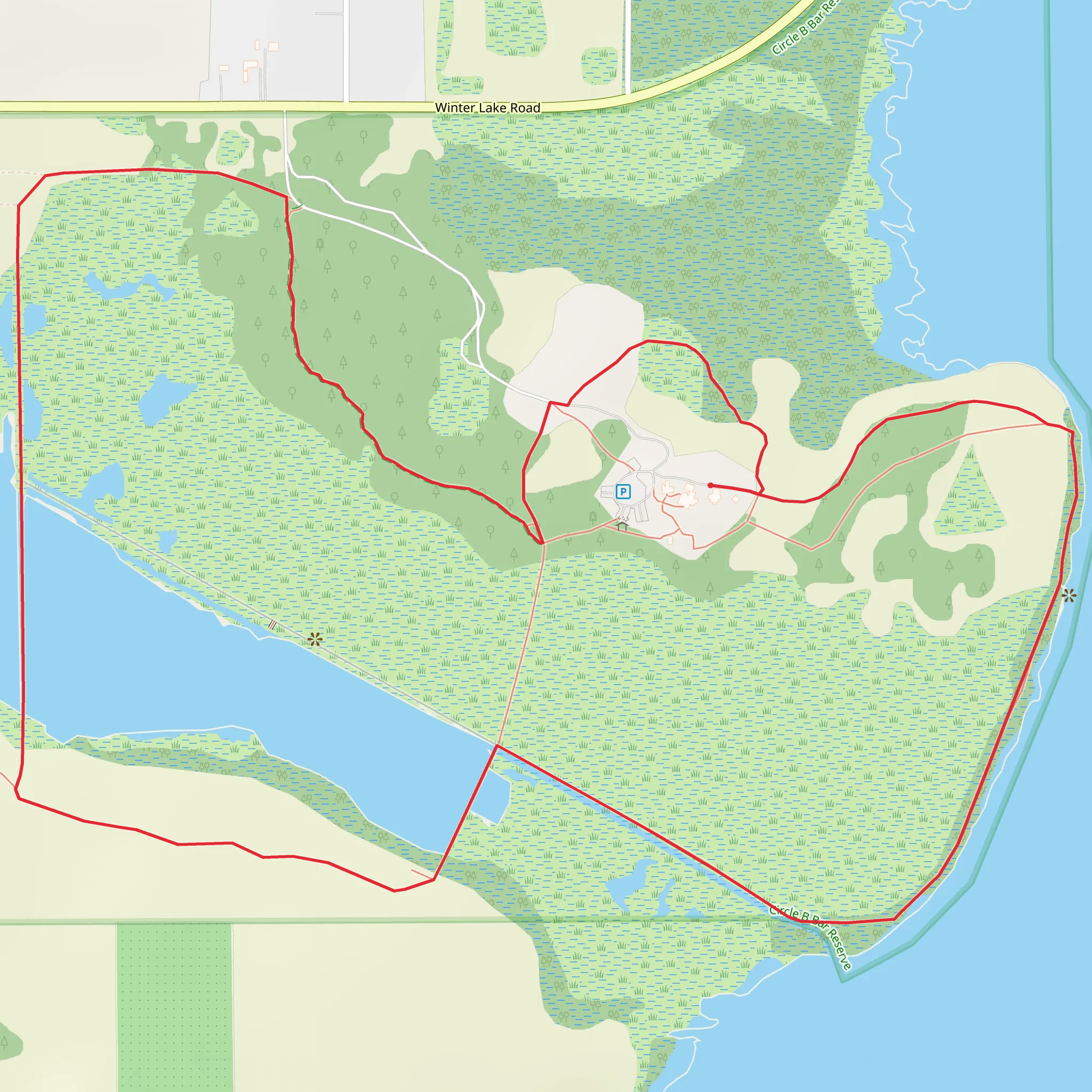 Circle B Bar Reserve Loop mobile static map