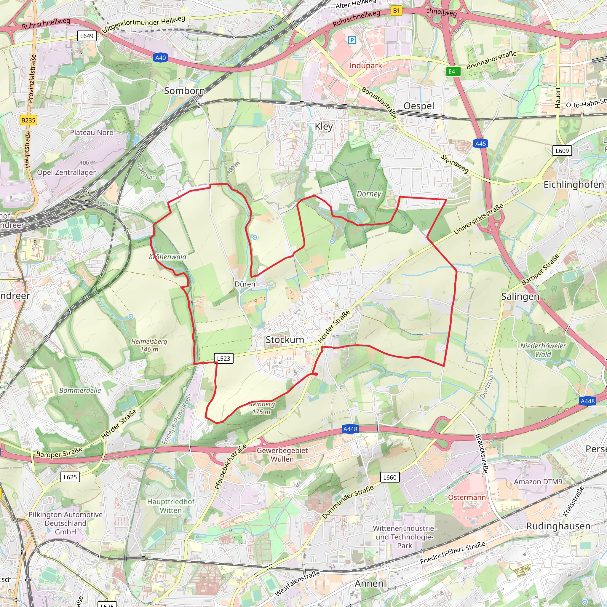 Stockum Rundweg mobile static map