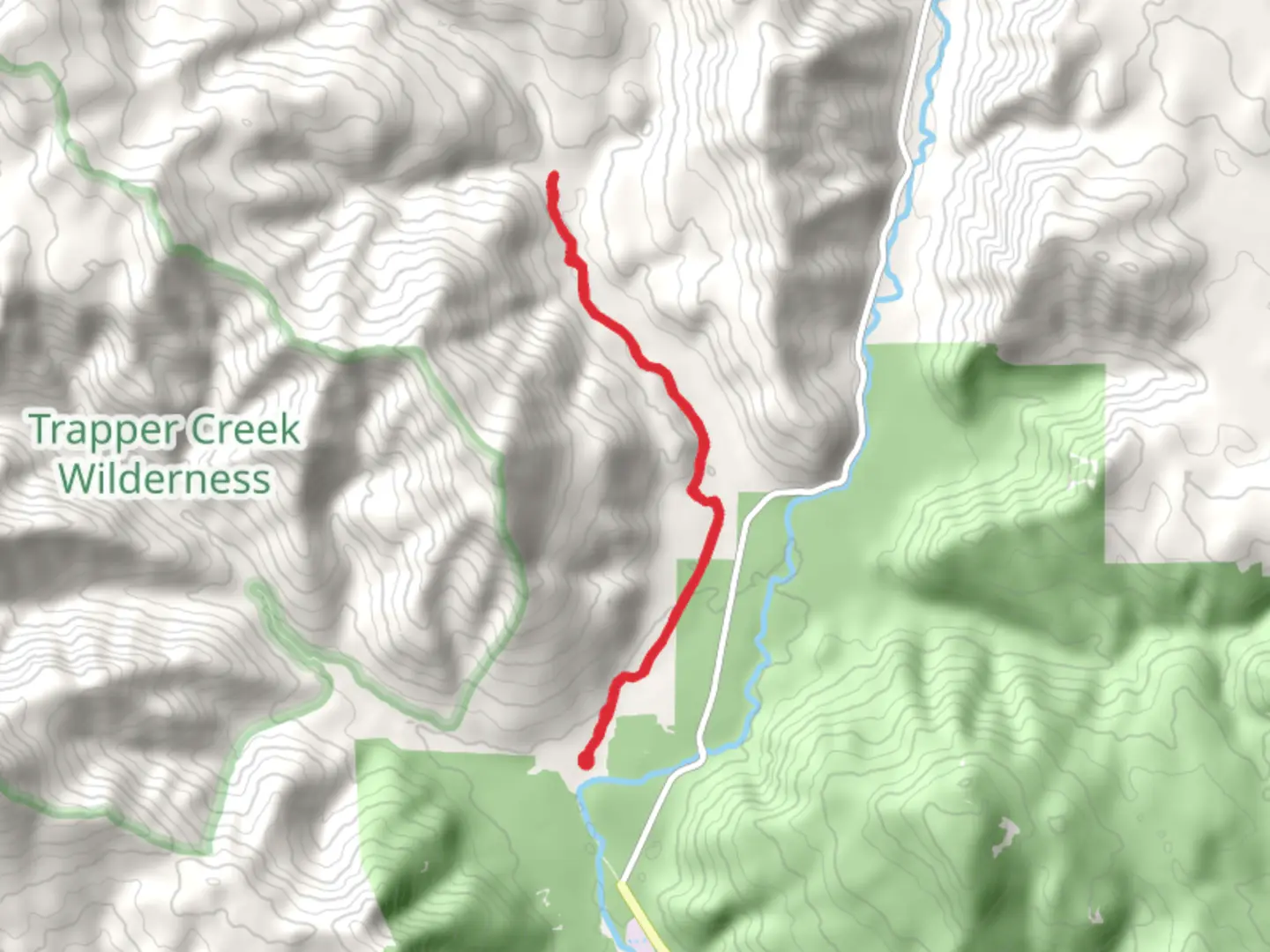 An image depicting the trail Dry Creek Trail and its surrounding area.