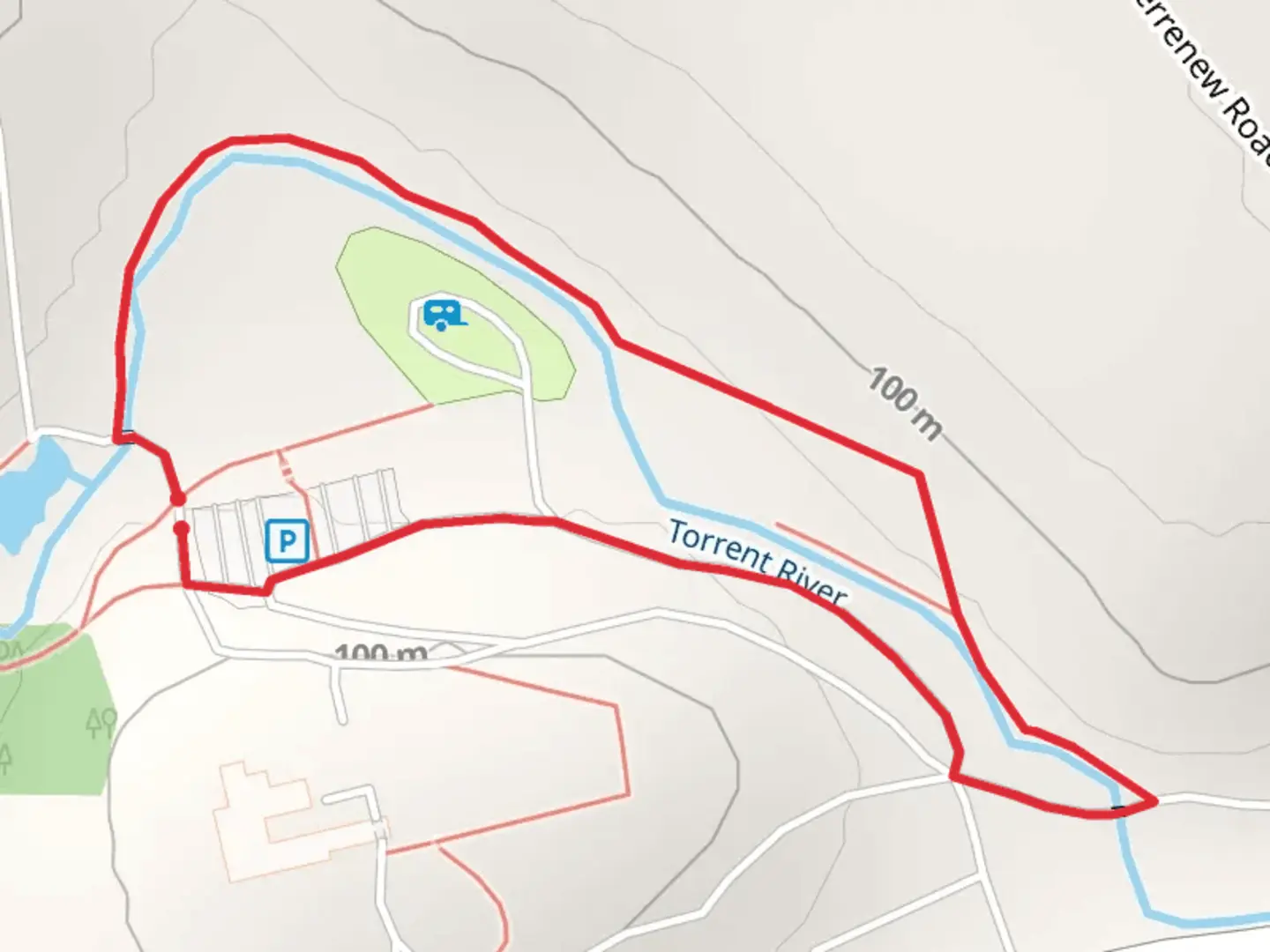 An image depicting the trail River Walk - Parkanaur Forest - Black and its surrounding area.