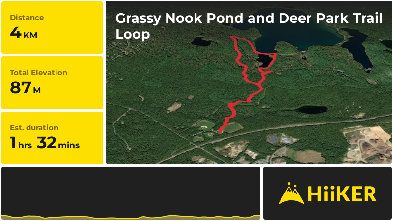 Grassy Nook Pond and Deer Park Trail Loop Barnstable County Massac