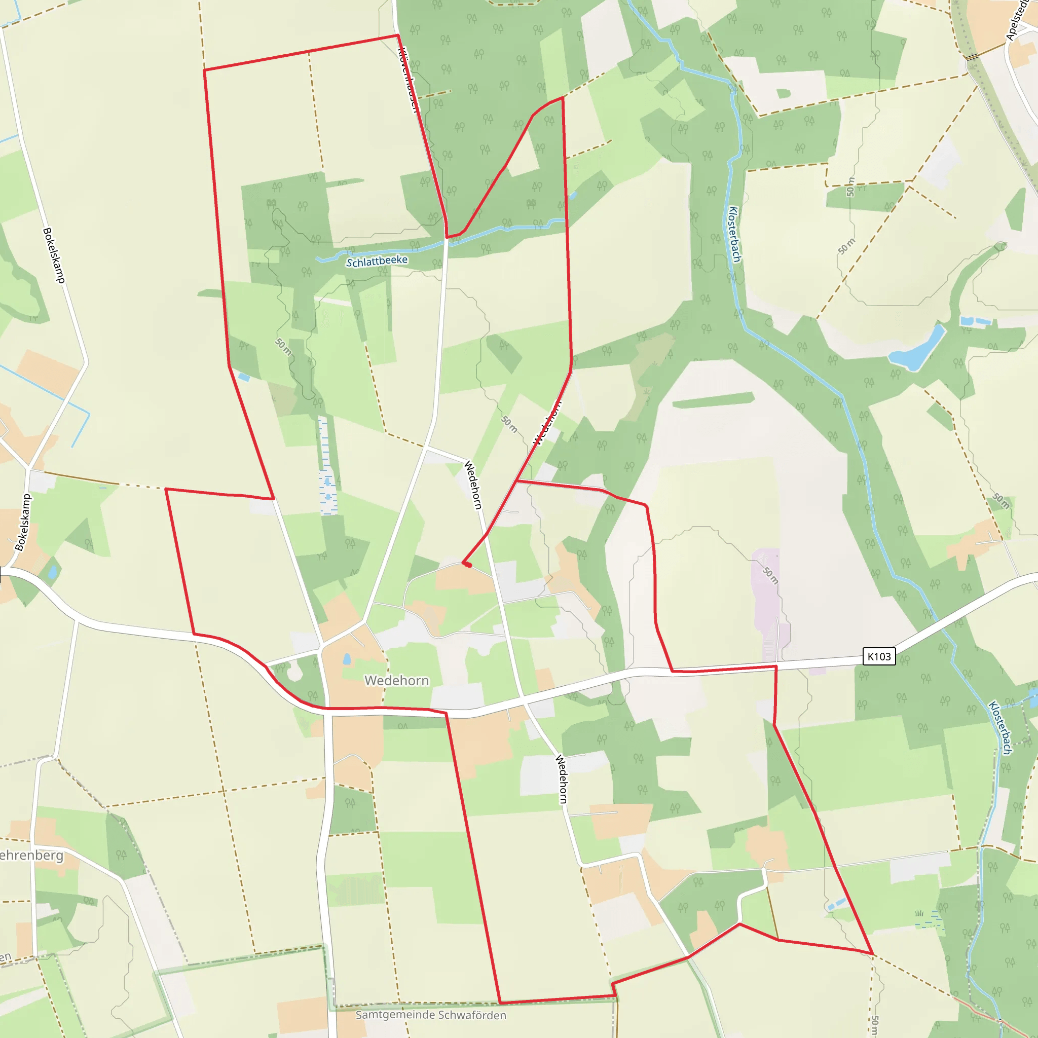 Wedehorn Loop via Klövenhausen mobile static map
