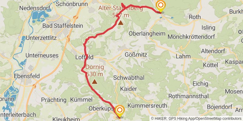 Frankenweg stage 8 Map