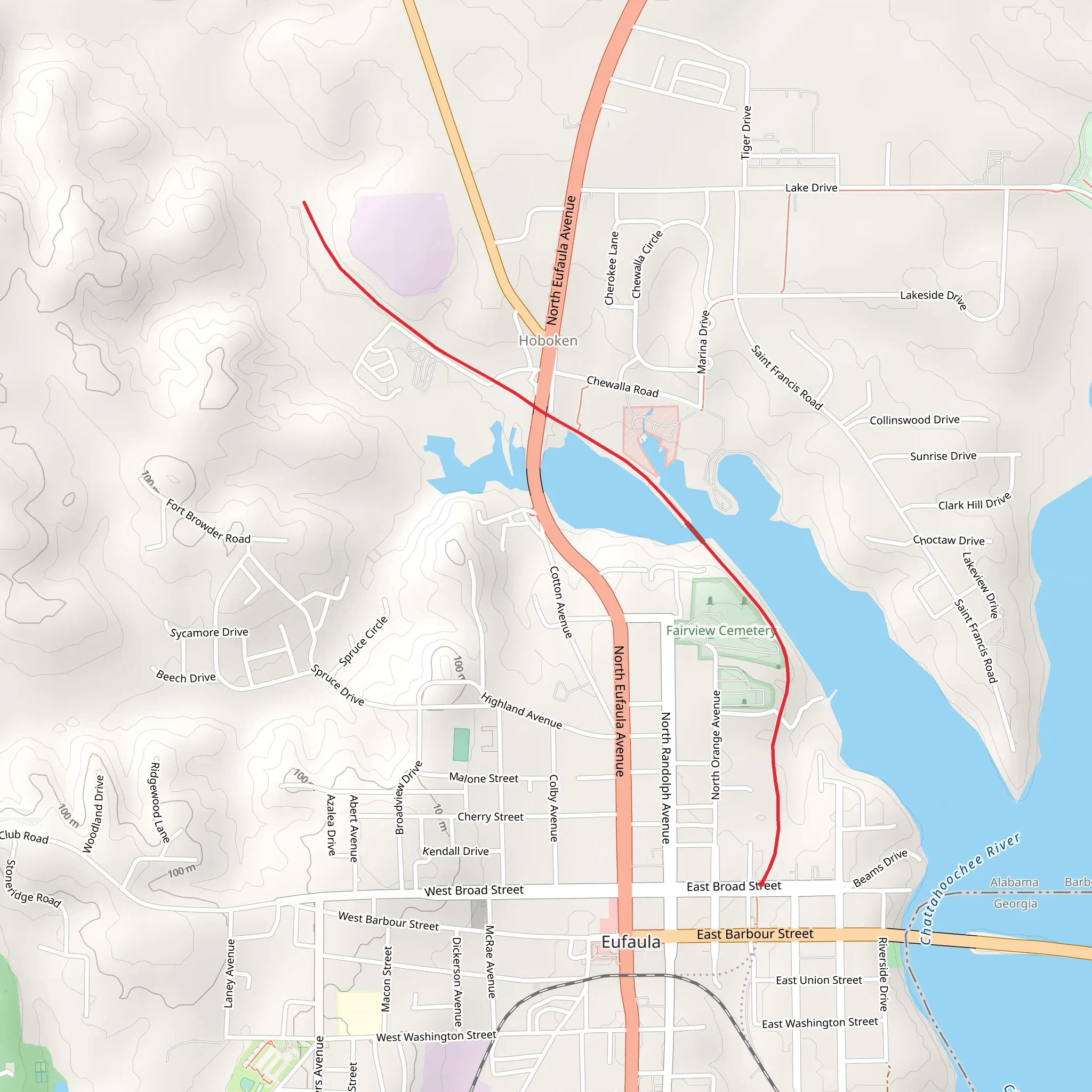 Yoholo Micco - the Creek Indian Trail mobile static map