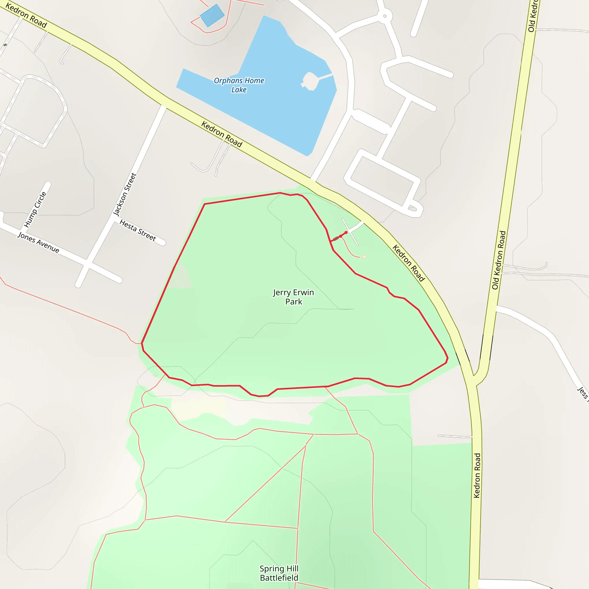 Jerry Erwin Park Loop mobile static map