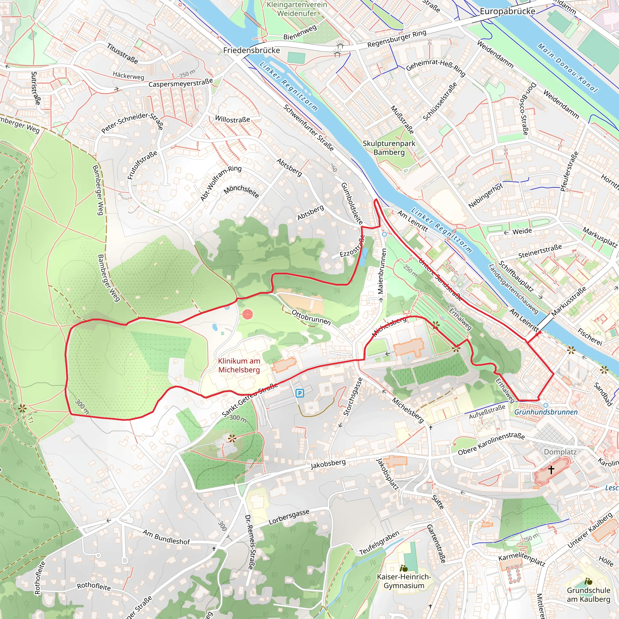 Erthalweg and Schopfungweg Loop - Bamberg mobile static map