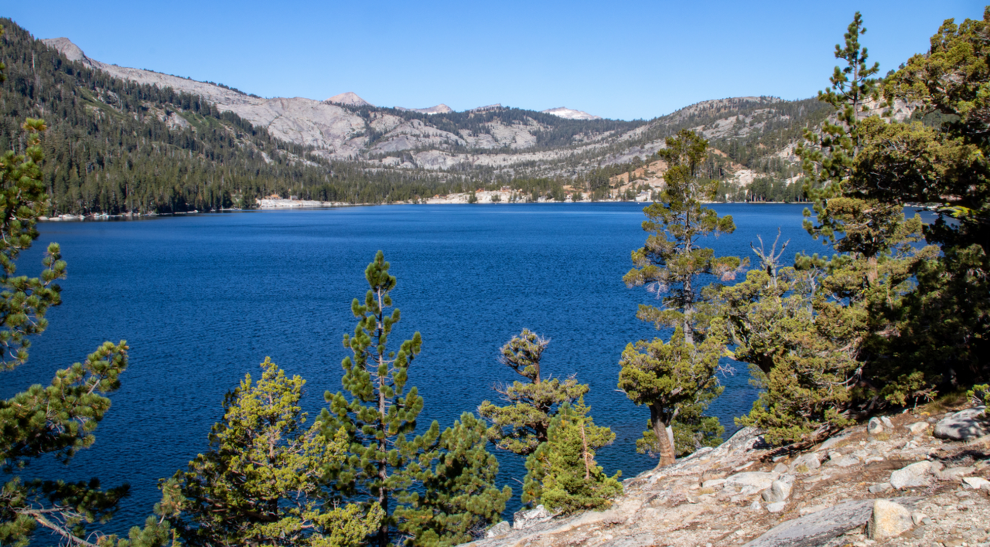 An image depicting the trail Lower and Upper Echo Lake Trail and its surrounding area.
