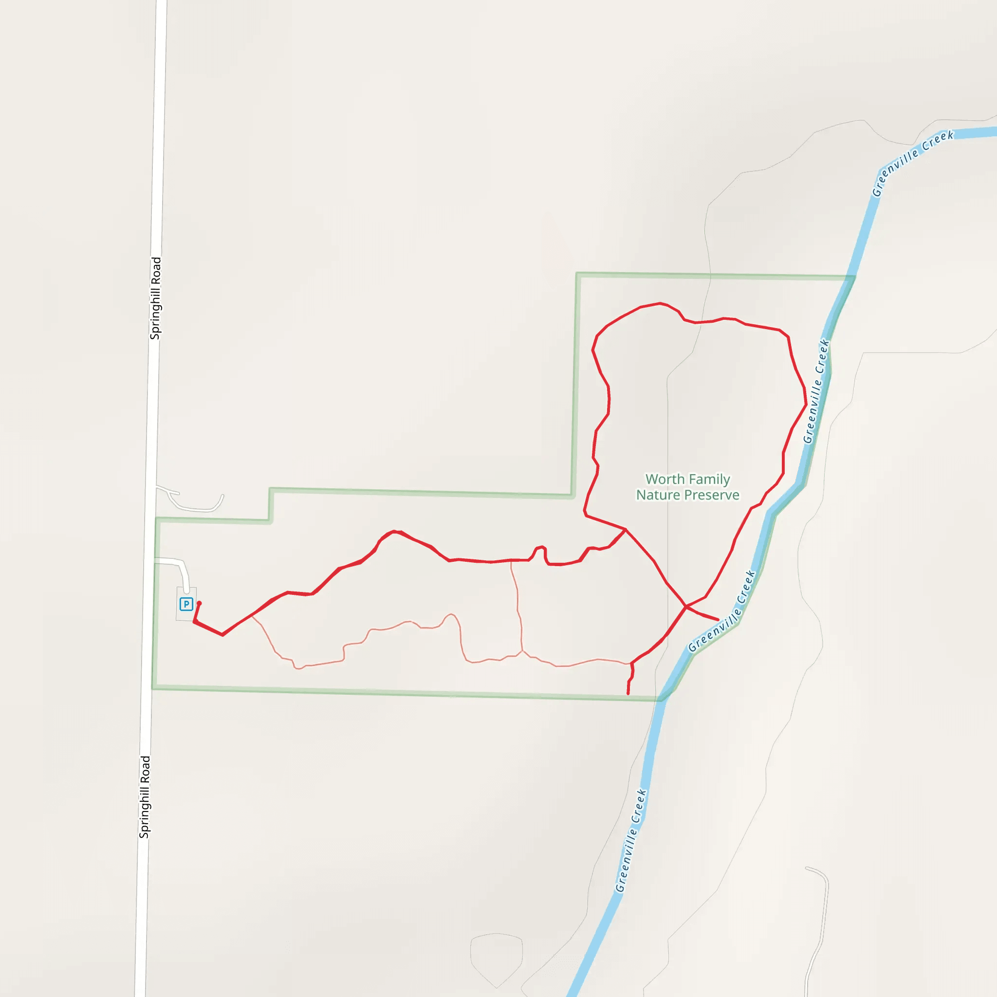 Greenville Creek Loop mobile static map